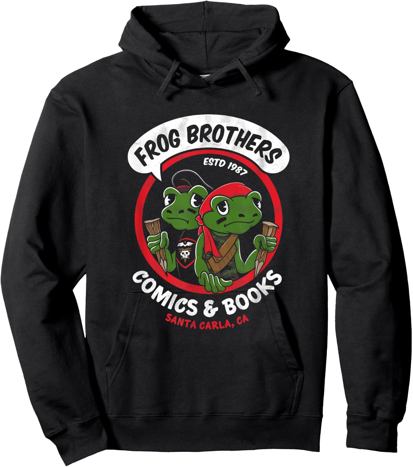 Frog Brothers Comics & Books - Vintage 80's Vampire Horror Hoodie - Hoodie | Black