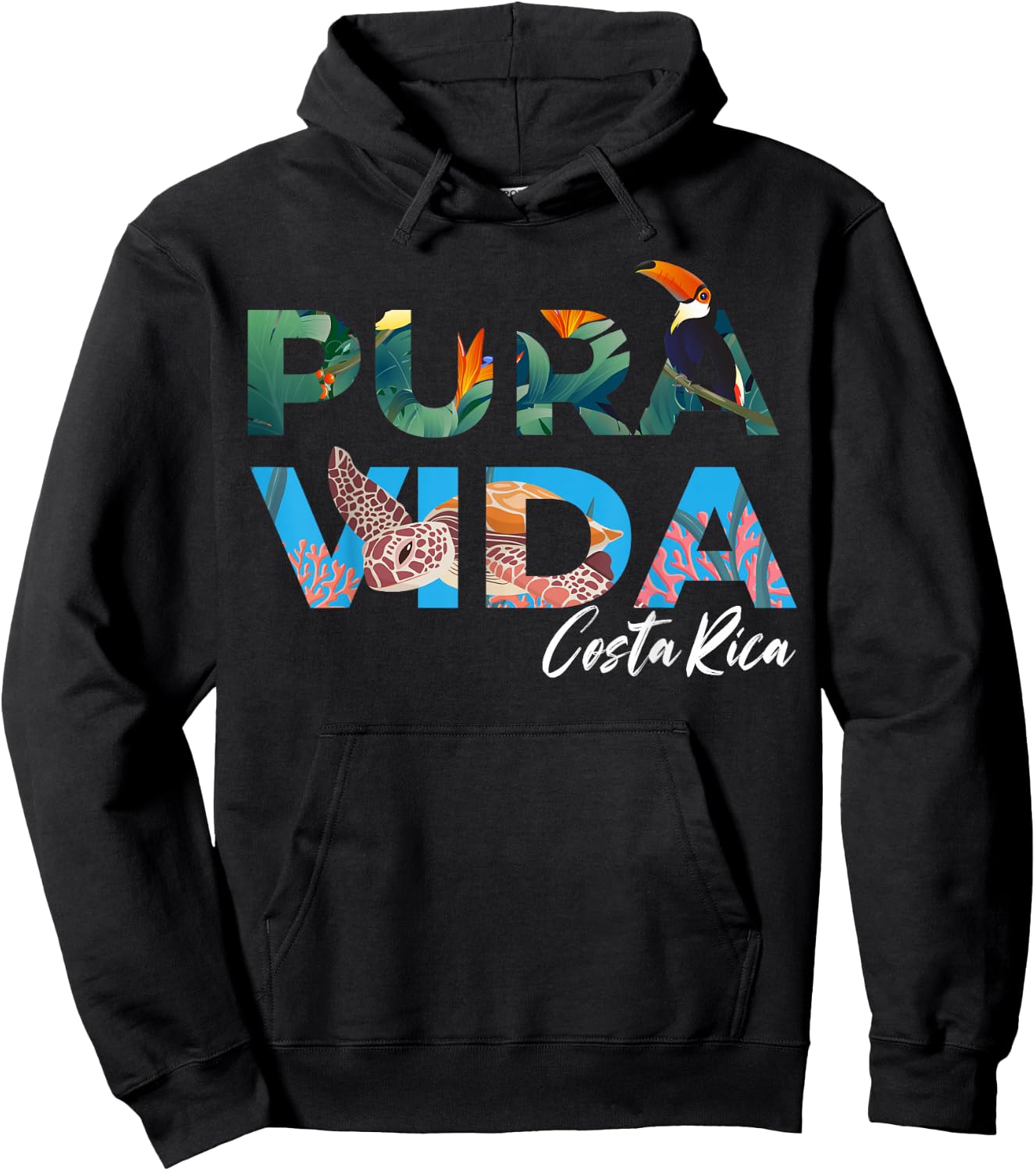 Costa Rica Pura Vida - Costa Ricans , Black, S Hoodie - Hoodie | Black