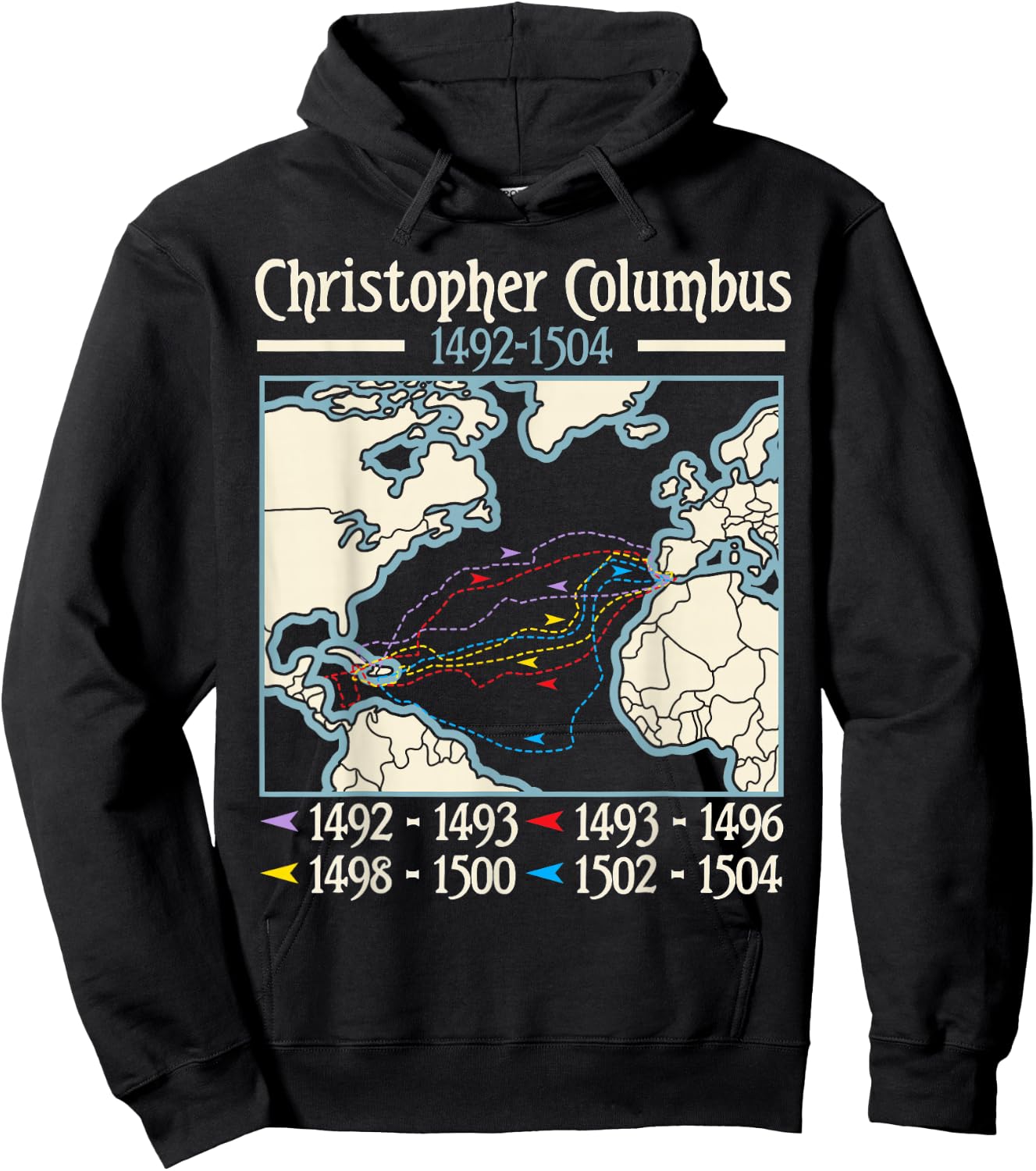 Christopher Columbus Day Italian American Hoodie - Hoodie | Black