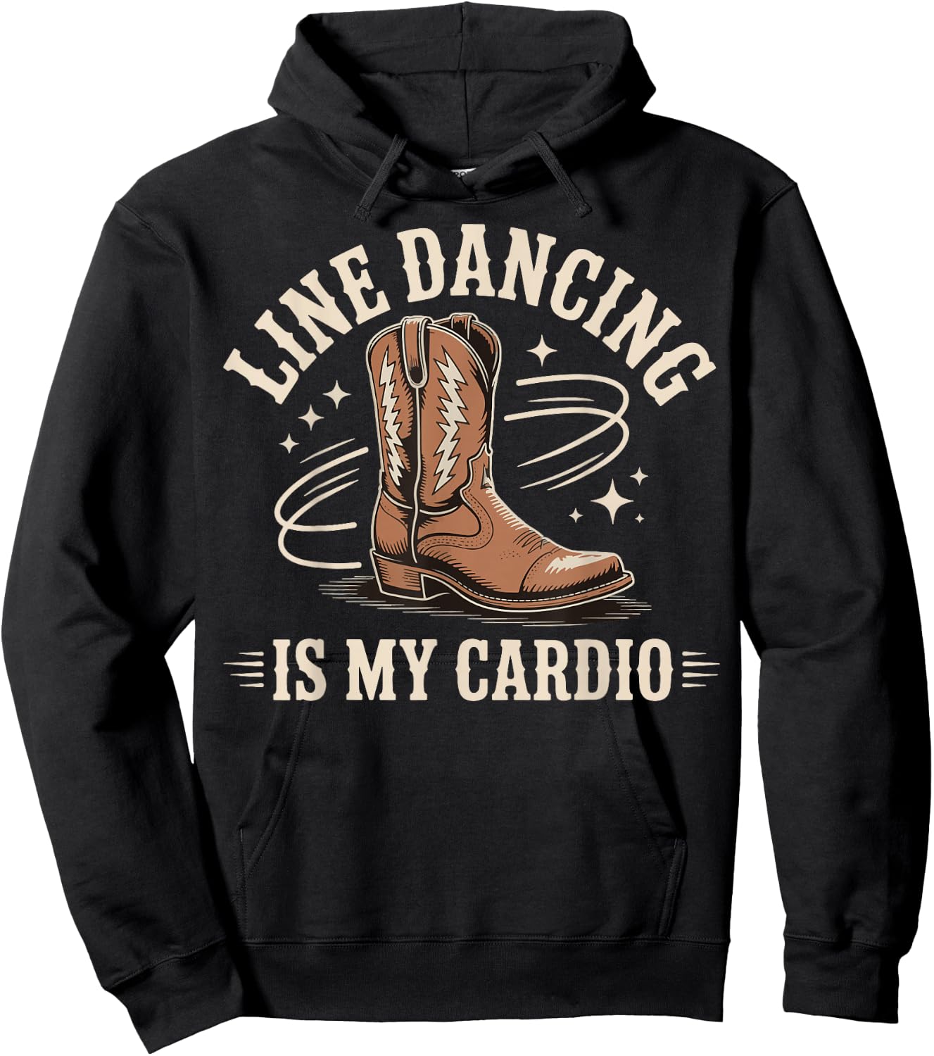 Line Dancing Is My Cardio Hoodie - Hoodie | Black
