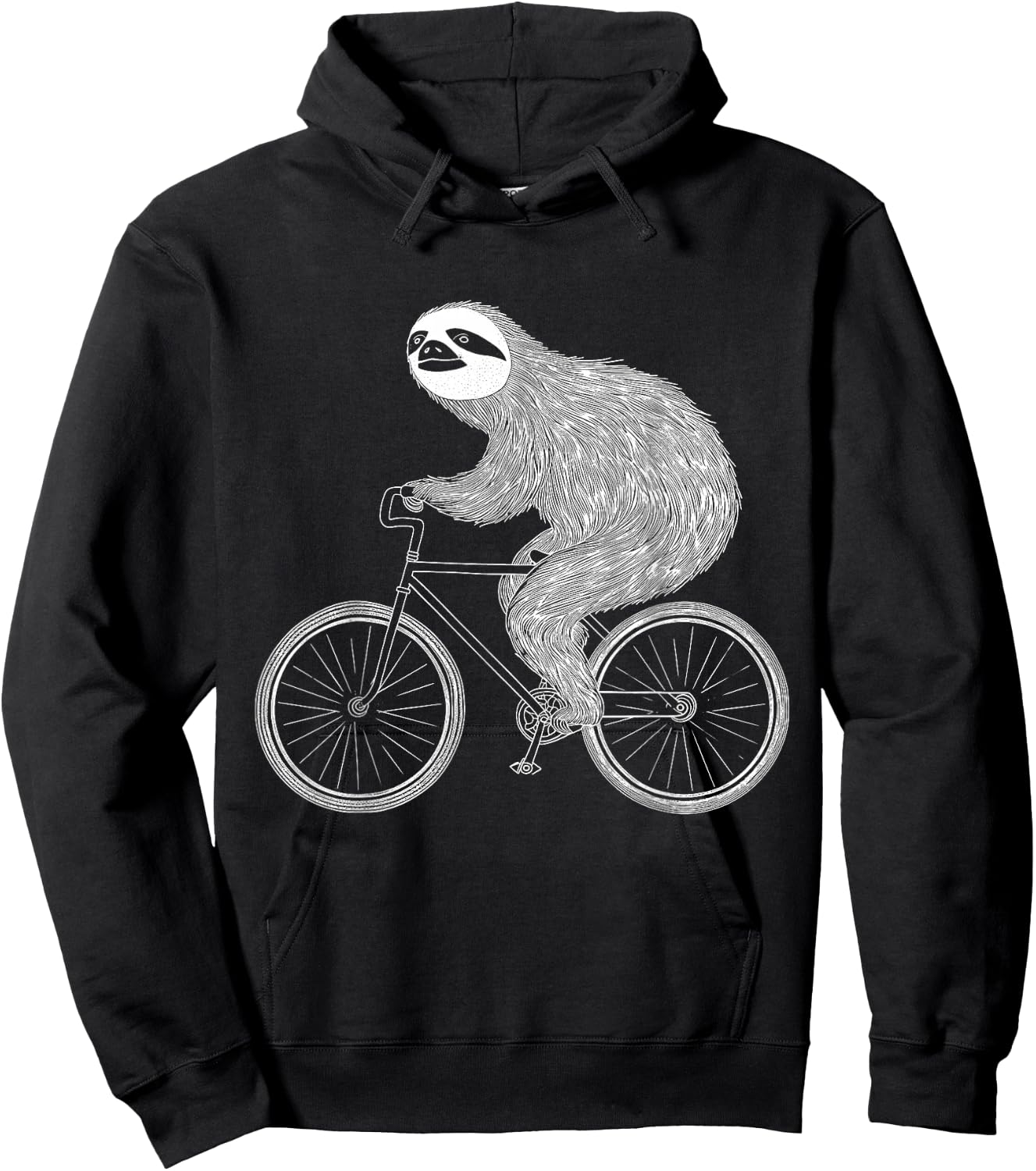 Sloth Riding Bike Funny Cycling Animal Bicycle Sloth Lover Hoodie - Hoodie | Black