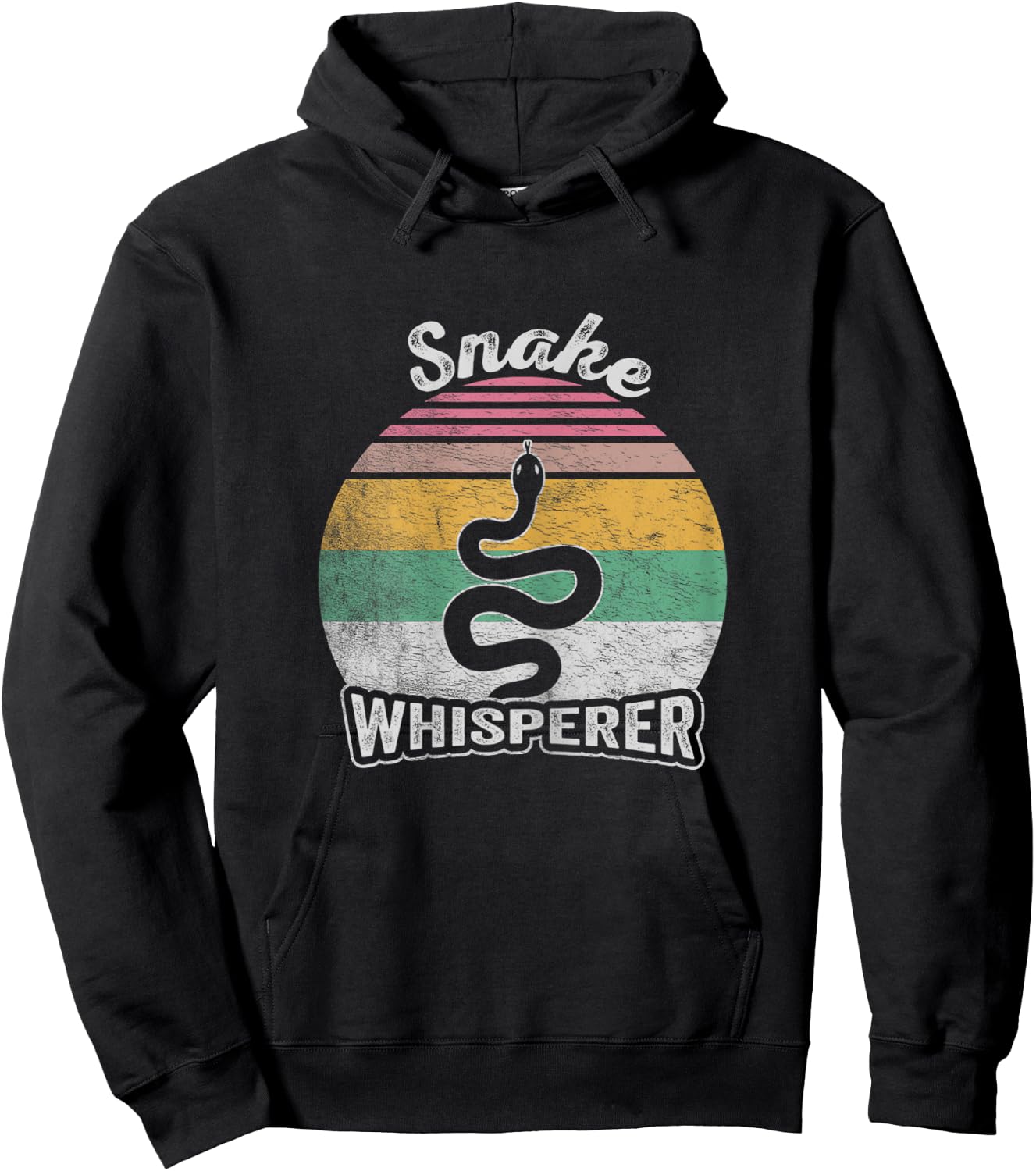 Retro Vintage Snake Whisperer Snake Lover Funny Snake Hoodie - Hoodie | Black