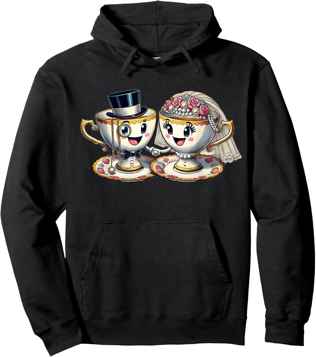 Porzellanhochzeit | Lustiges Porzellanhochzeit Geschenk Hoodie - Hoodie | Black