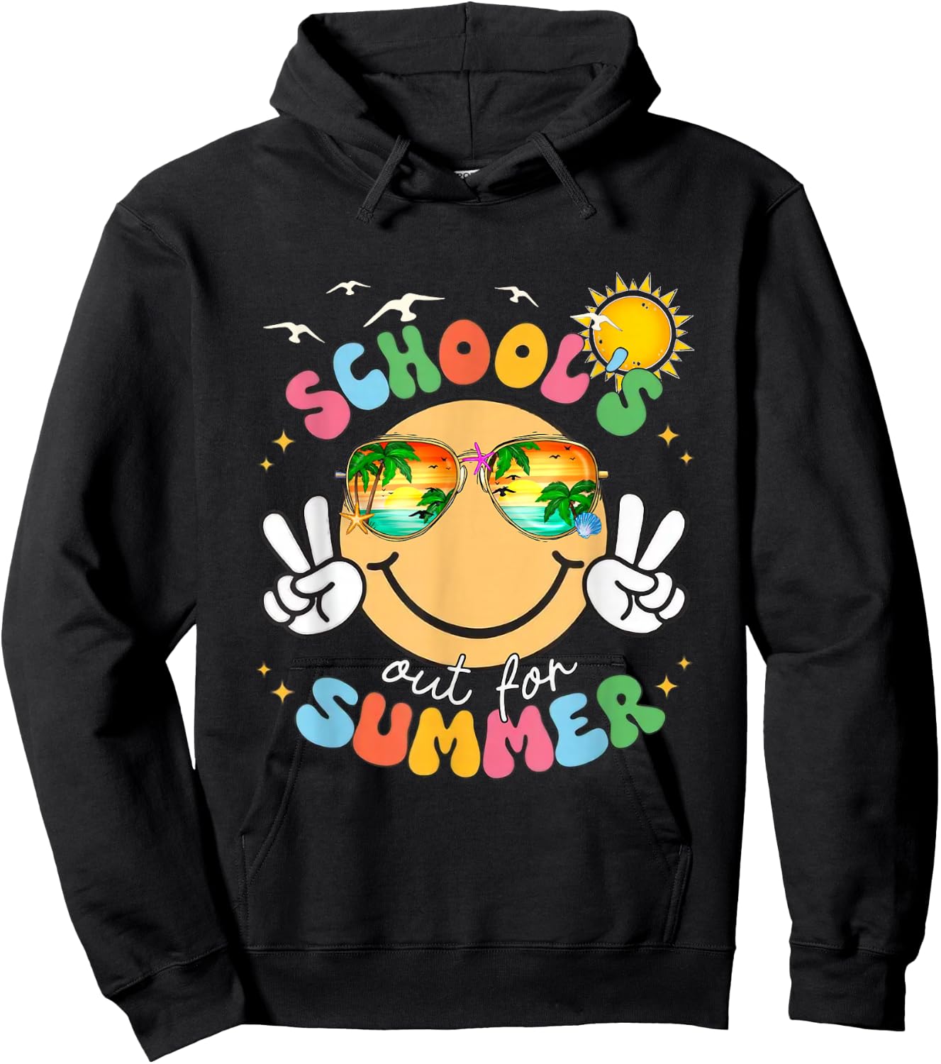 Funny School's Out for Summer Teachers Last Day of School Hoodie - Hoodie | Black