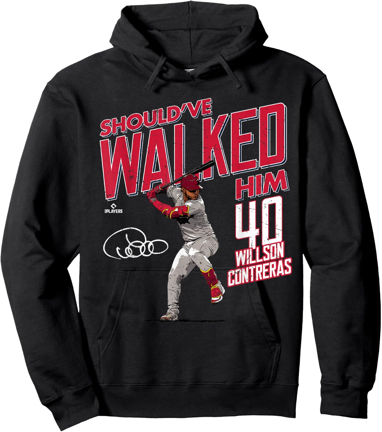 Should've Walked Him Willson Contreras St Louis Baseball Hoodie - Hoodie | Black