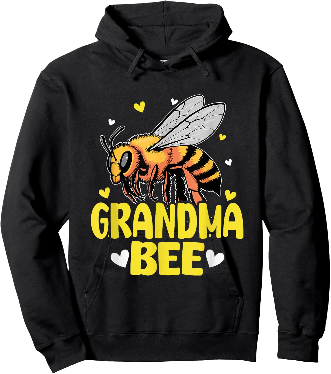 Grandma Bee Cute Beekeeping Birthday Party Matching Family Hoodie - Hoodie | Black