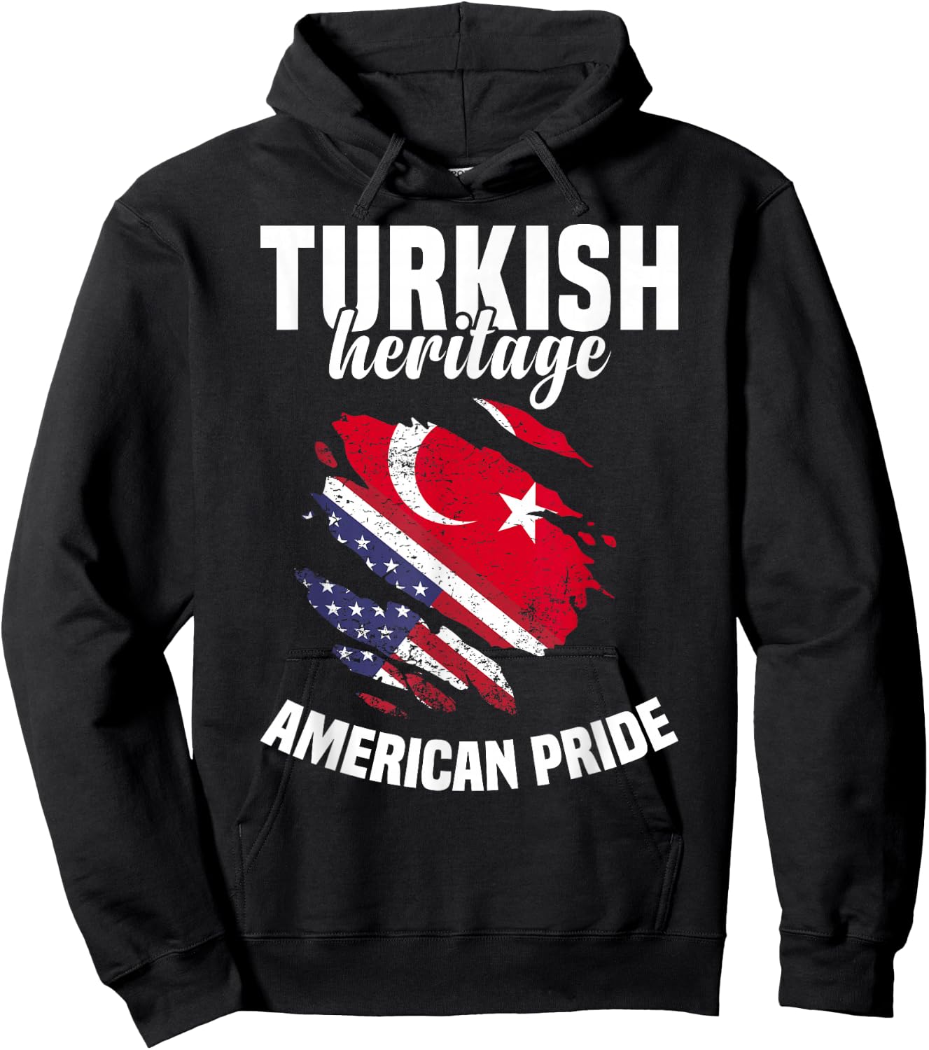 Turkey Flag Outfit American Flags US Uniform Turkish Hoodie - Hoodie | Black