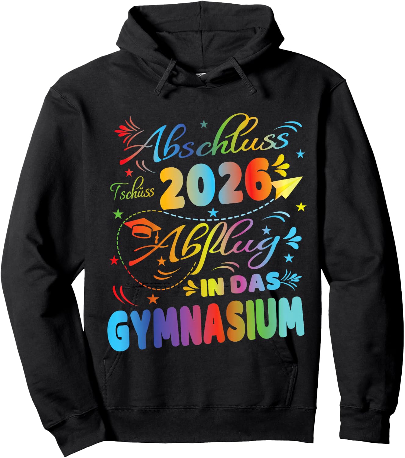 Schulkind Abschluss Grundschule 2026 Einschulung Gymnasium Hoodie - Hoodie | Black