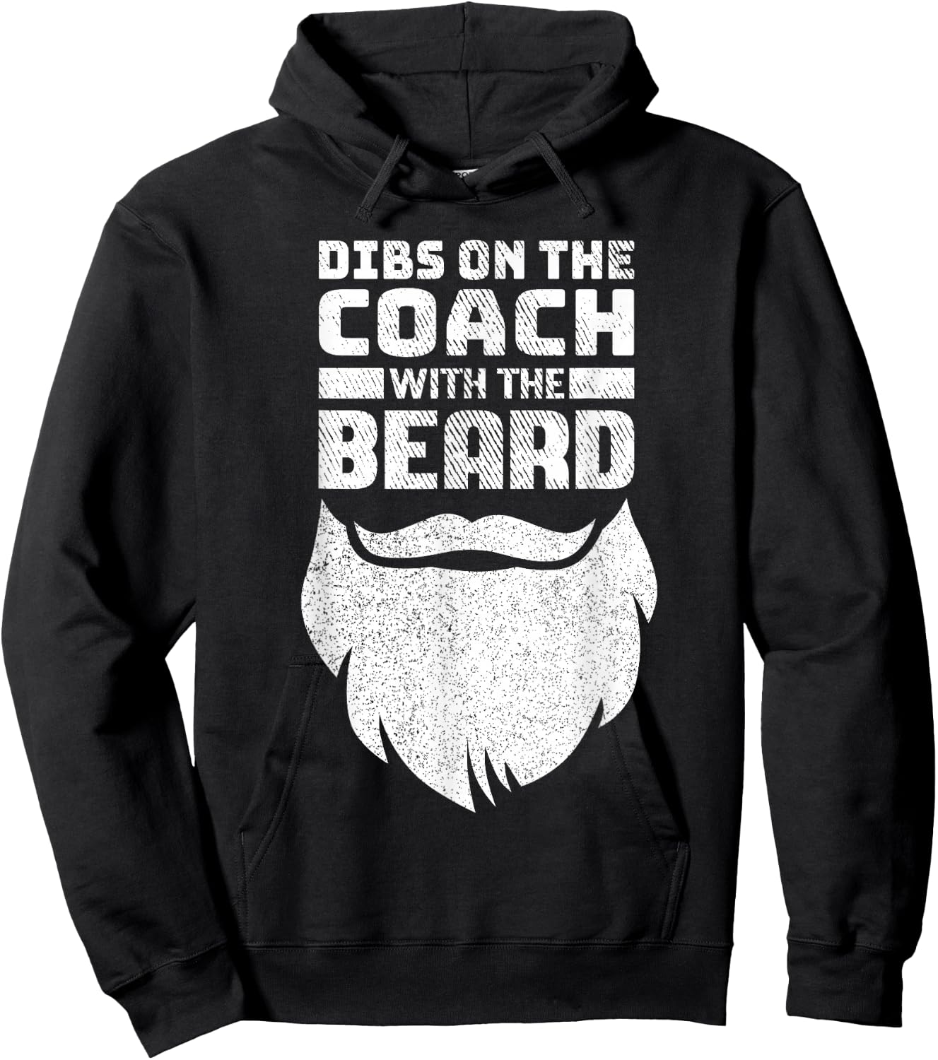 Dibs On The Coach With The Beard Baseball Coach's Wife Hoodie - Hoodie | Black