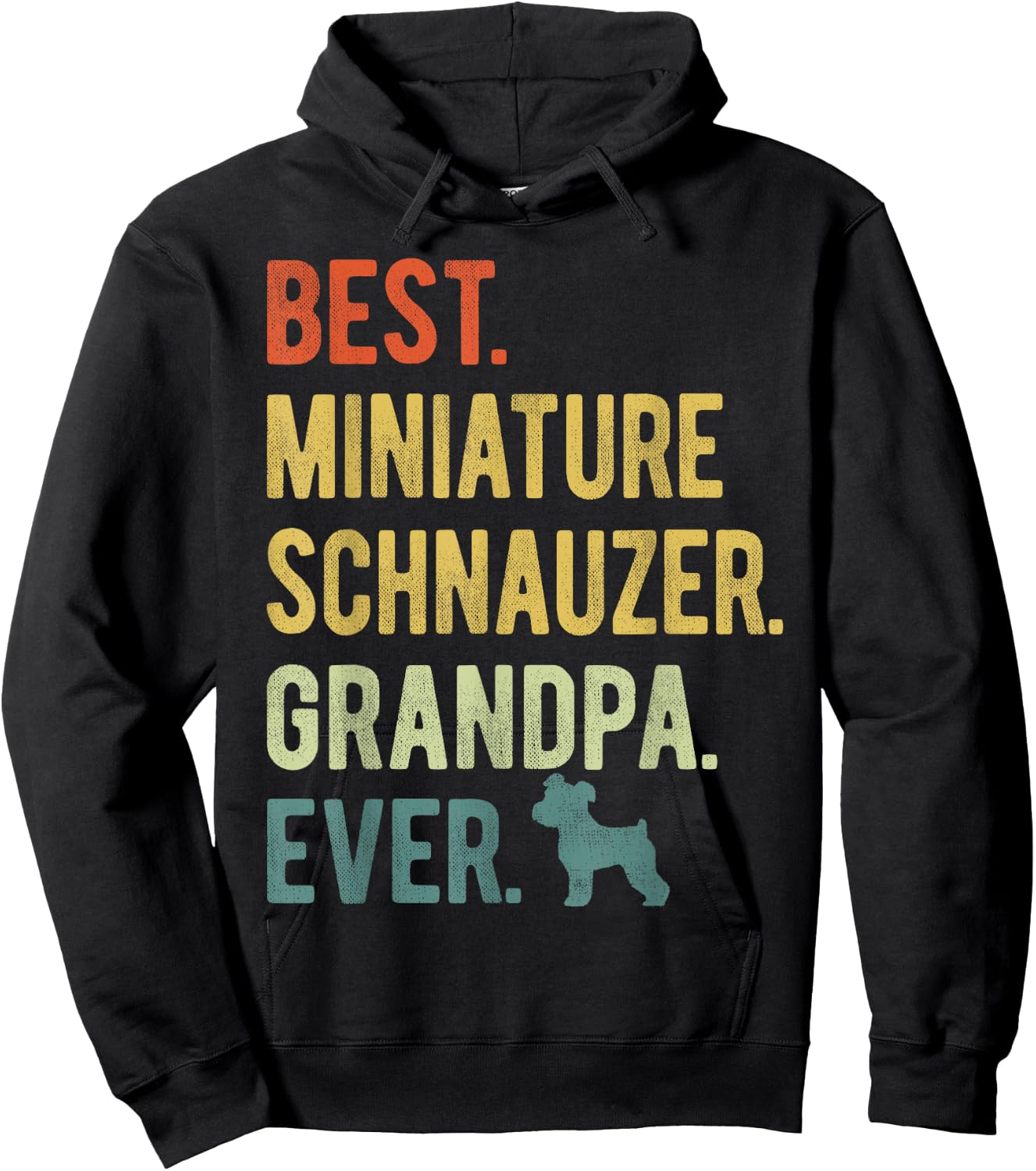 Best Miniature Schnauzer Grandpa Ever Dog Lover Father's Day Women Hoodie - Hoodie | Black