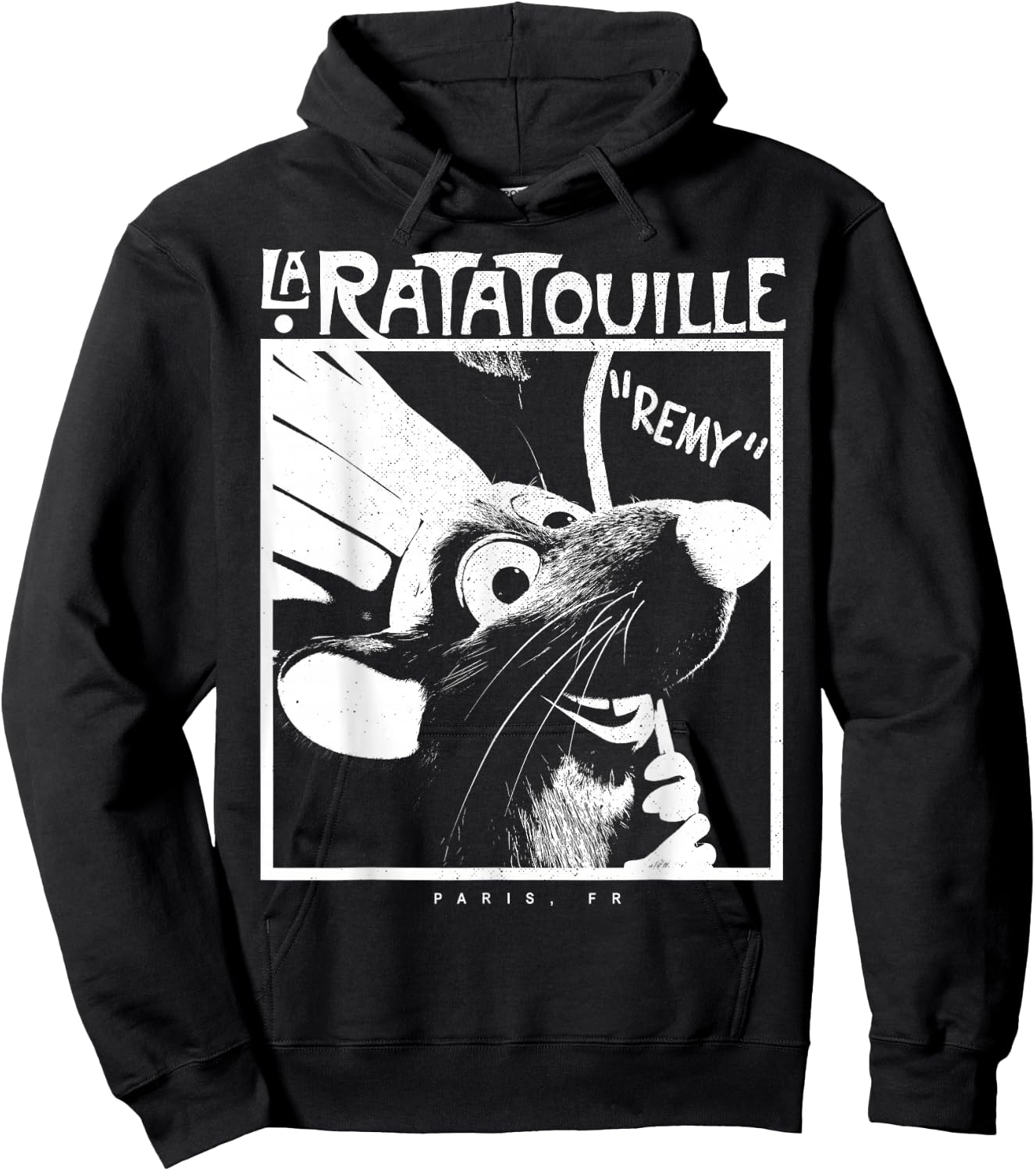 Disney Pixar Ratatouille Chef Remy Faded Silhouette Poster Hoodie - Hoodie | Black