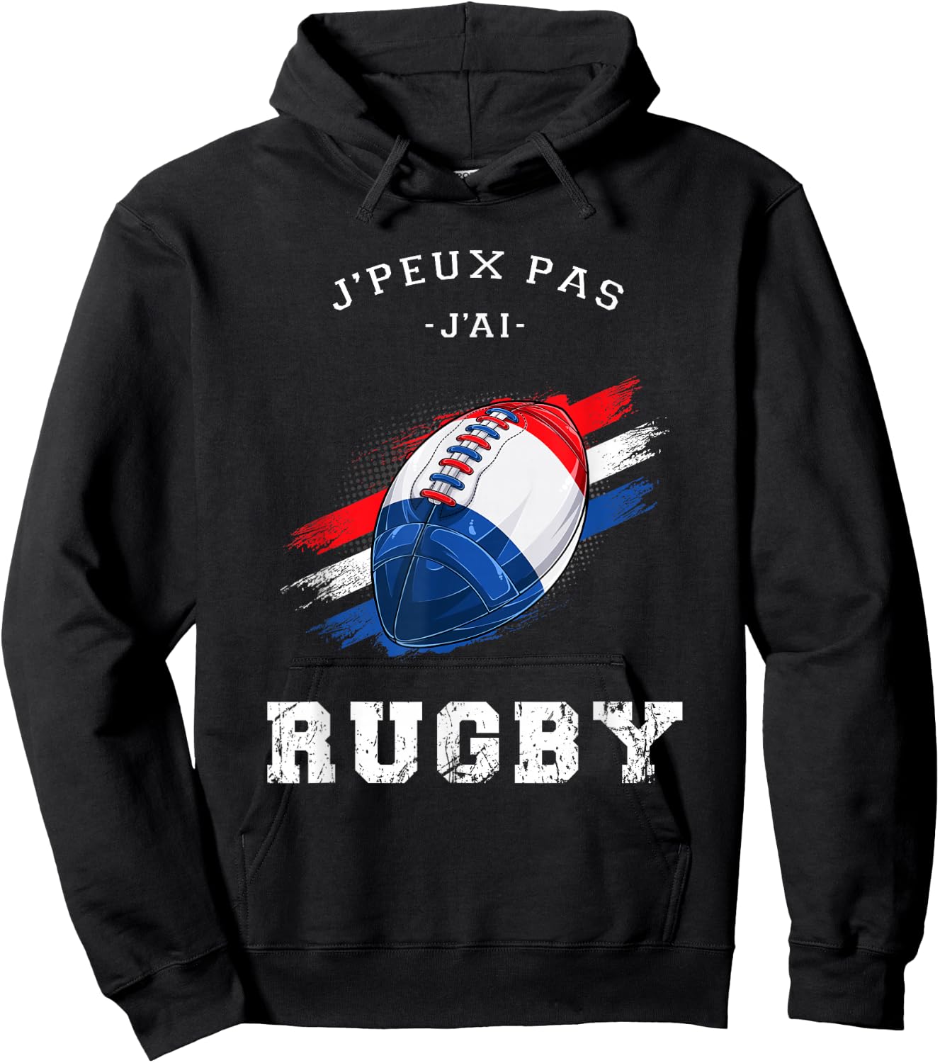Funny Rugby Player Shirt, Je Peux Pas J'ai Rugby Design Hoodie - Hoodie | Black