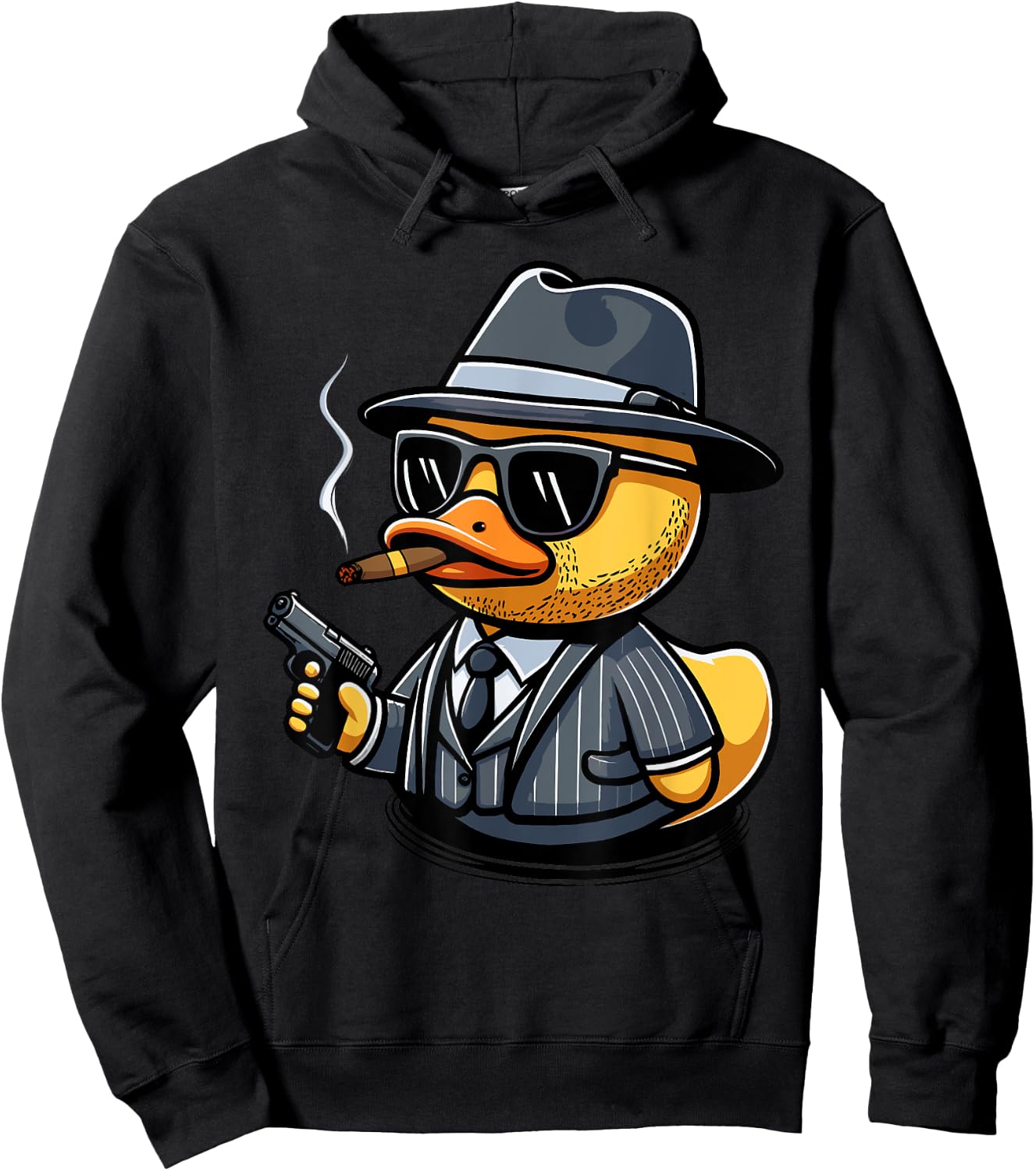 Italian Ducks Mafia Duck , Blue, S Hoodie - Hoodie | Black