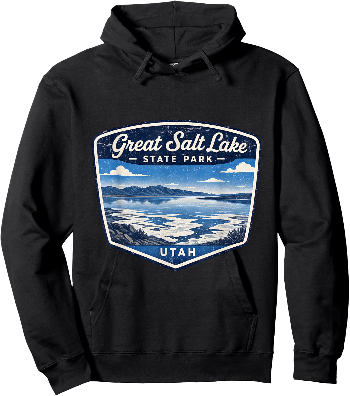Great Salt Lake State Park Utah Outdoor Nature Travel Hoodie - Hoodie | Black