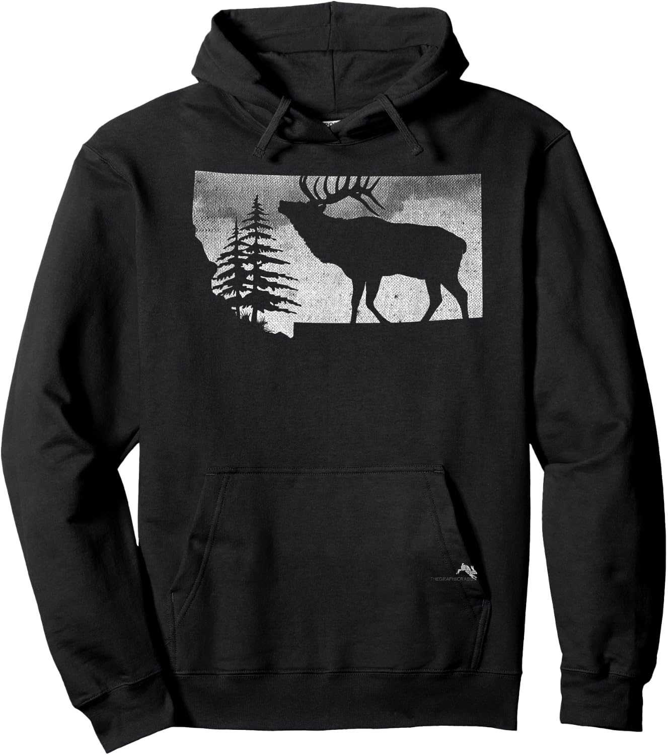 Montana Elk Hunter Hoodie - Hoodie | Black