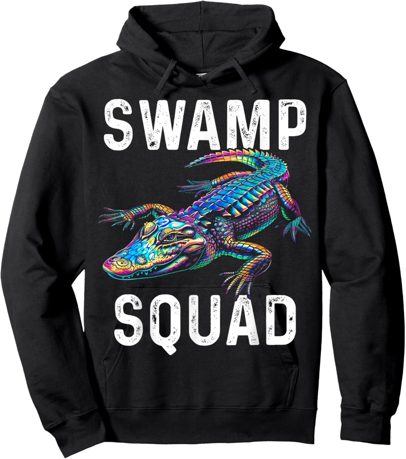 Swamp Alligator Squad Reptile Gator Lover Funny Hoodie - Hoodie | Black