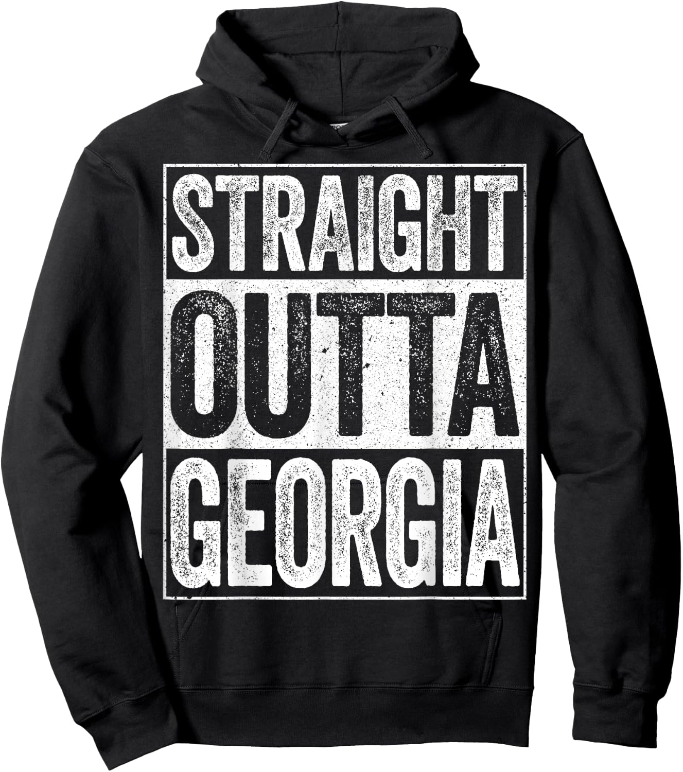 Straight Outta Georgia GA State Shirt Hoodie - Hoodie | Black