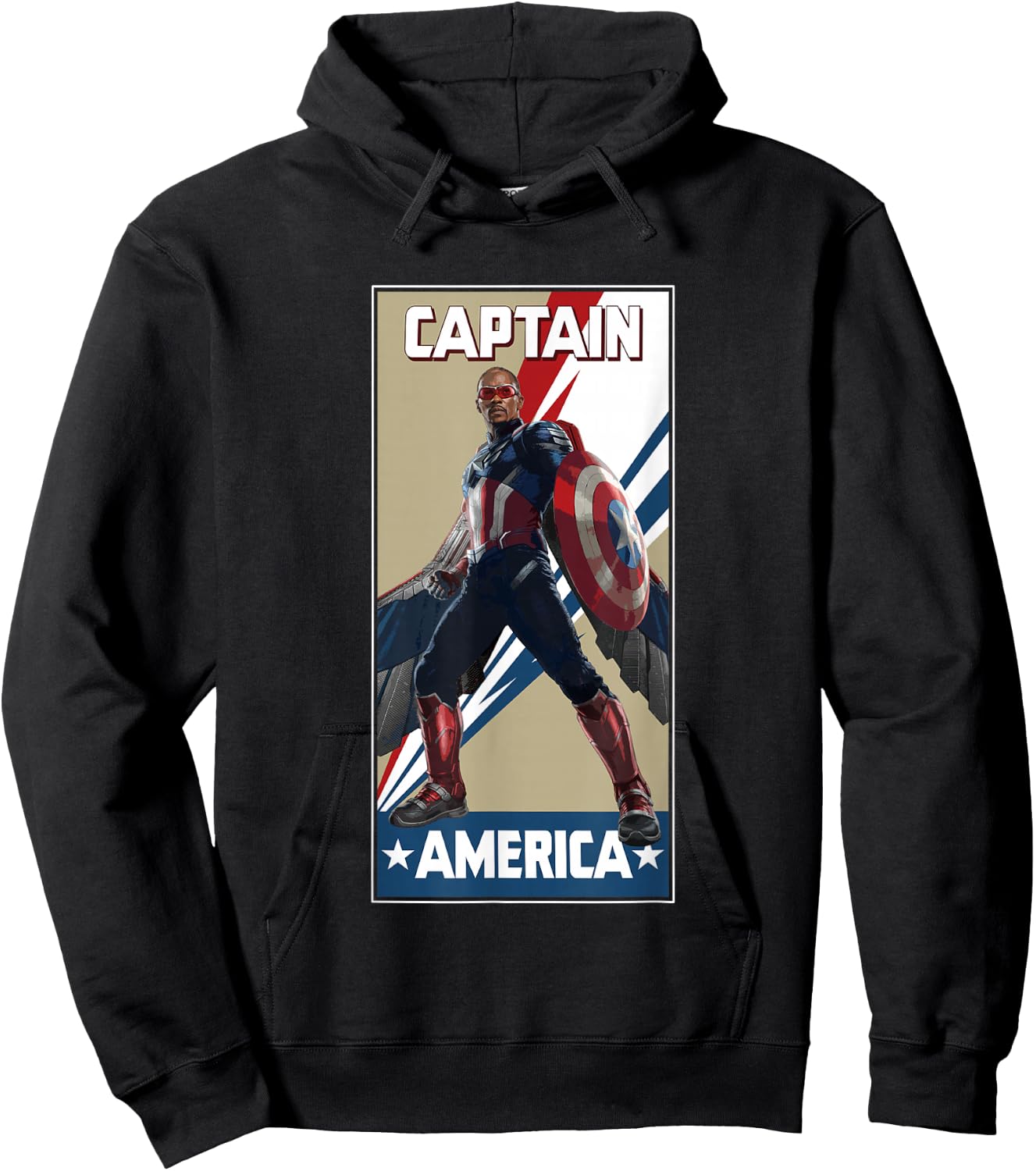 Marvel Captain America: Brave New World New Captain America Hoodie - Hoodie | Black