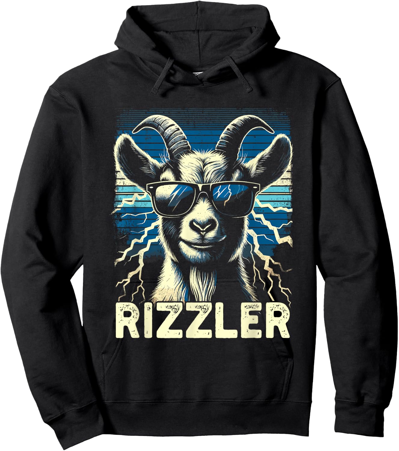 Rizz Rizzler Goat Funny Meme Quote Hoodie - Hoodie | Black