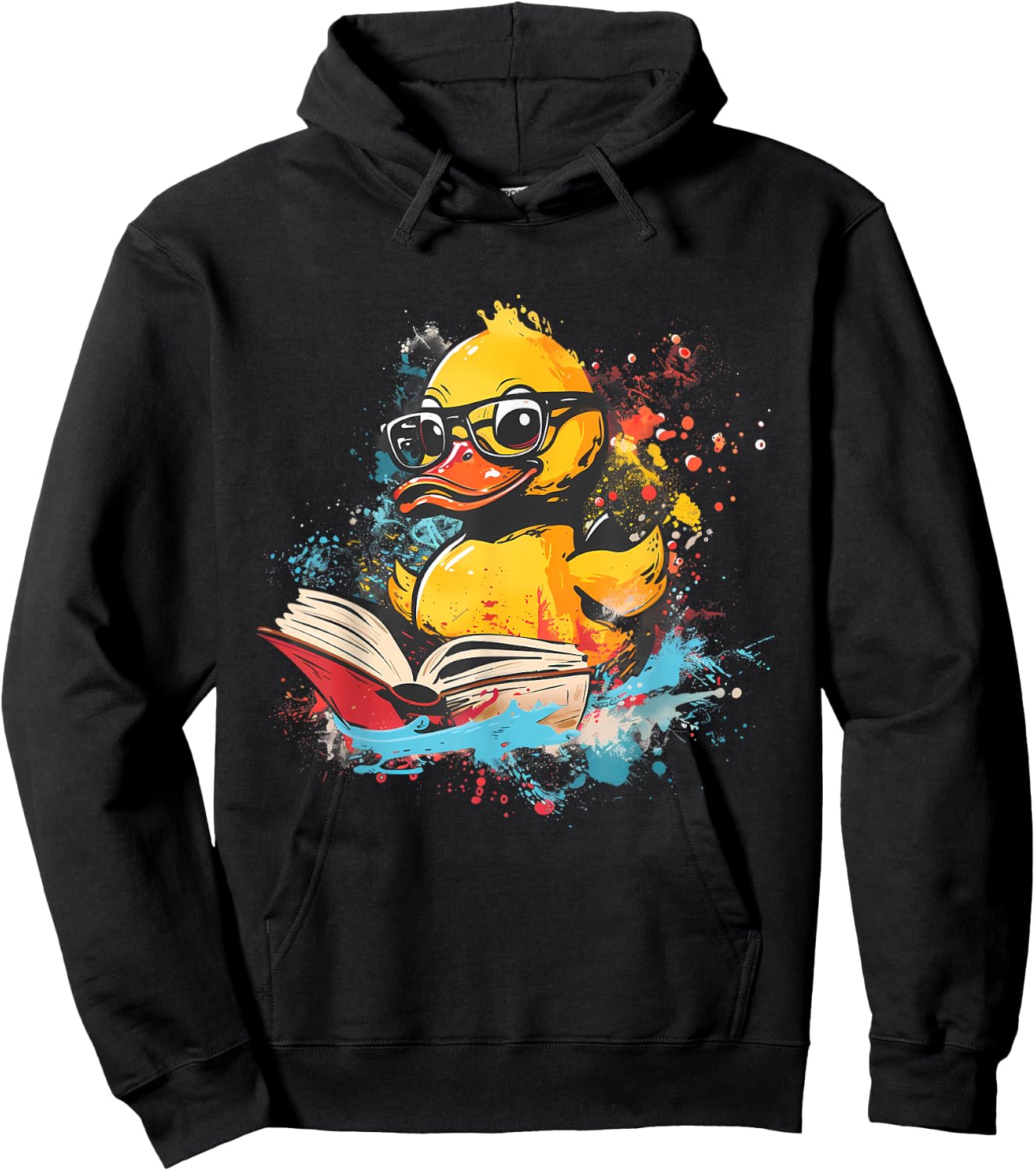 Rubber Duck Reading Book Rubber Duckie Rubber Duckling Hoodie - Hoodie | Black