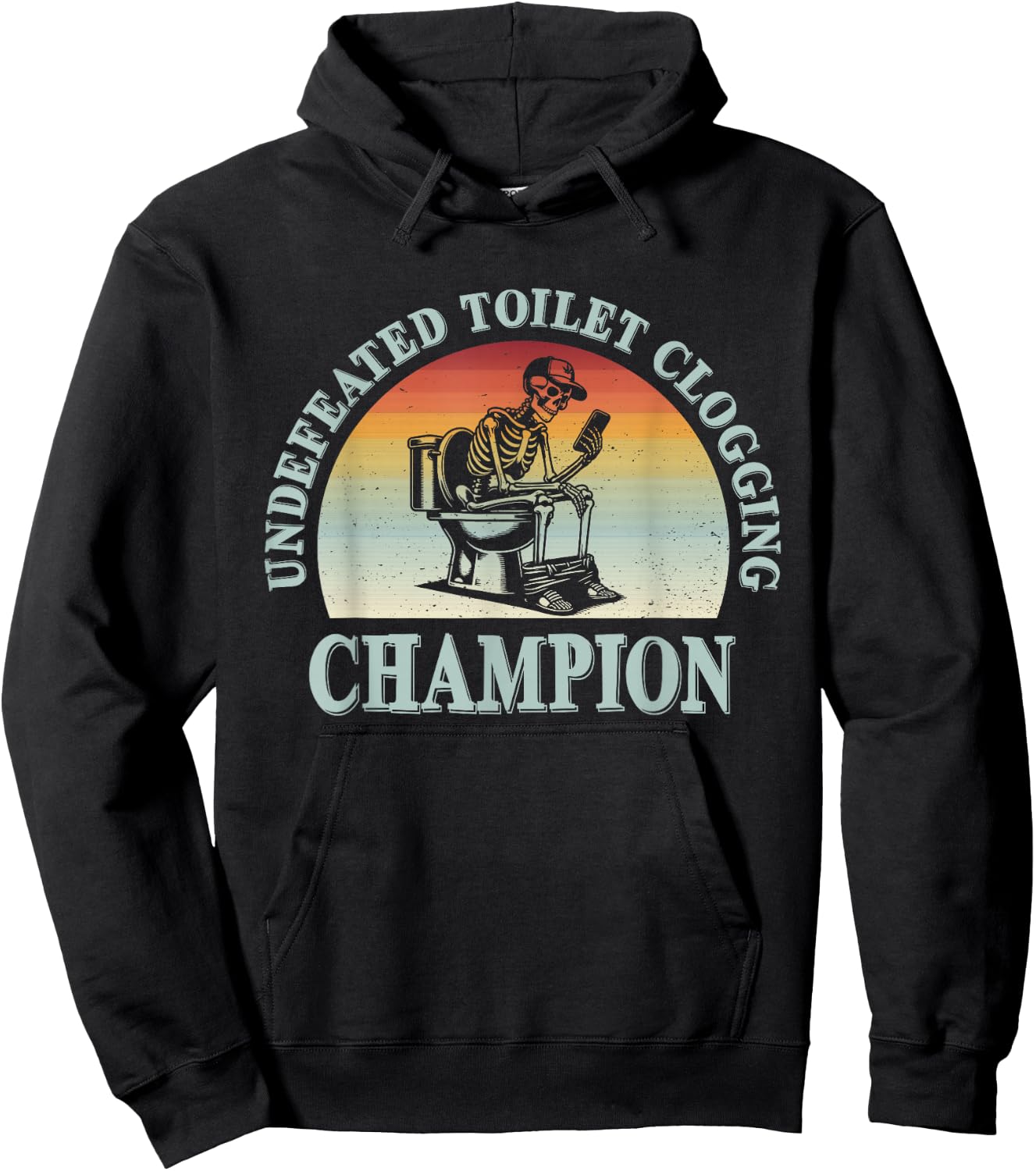 Undefeated Toilet Clogging Champion Hoodie - Hoodie | Black