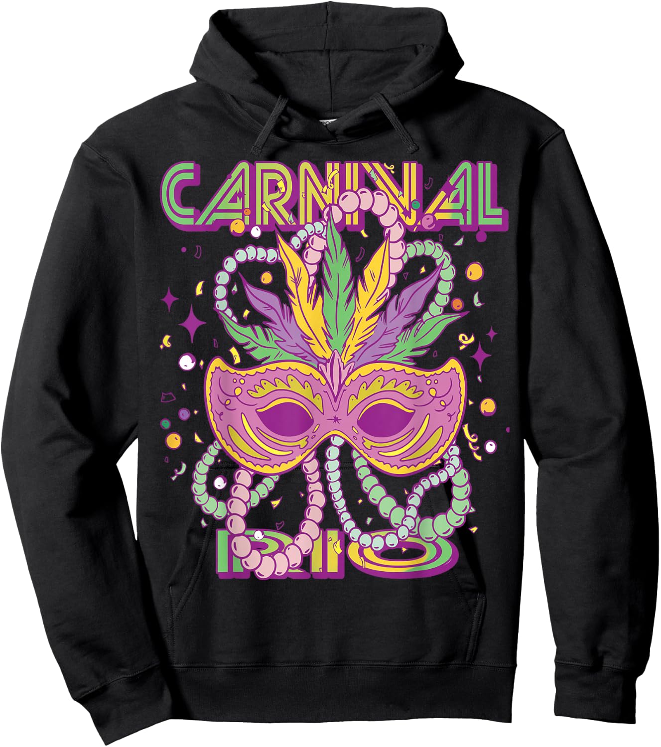 Carnival Costume Rio Brazil Souvenir Carnival , black Hoodie - Hoodie | Black