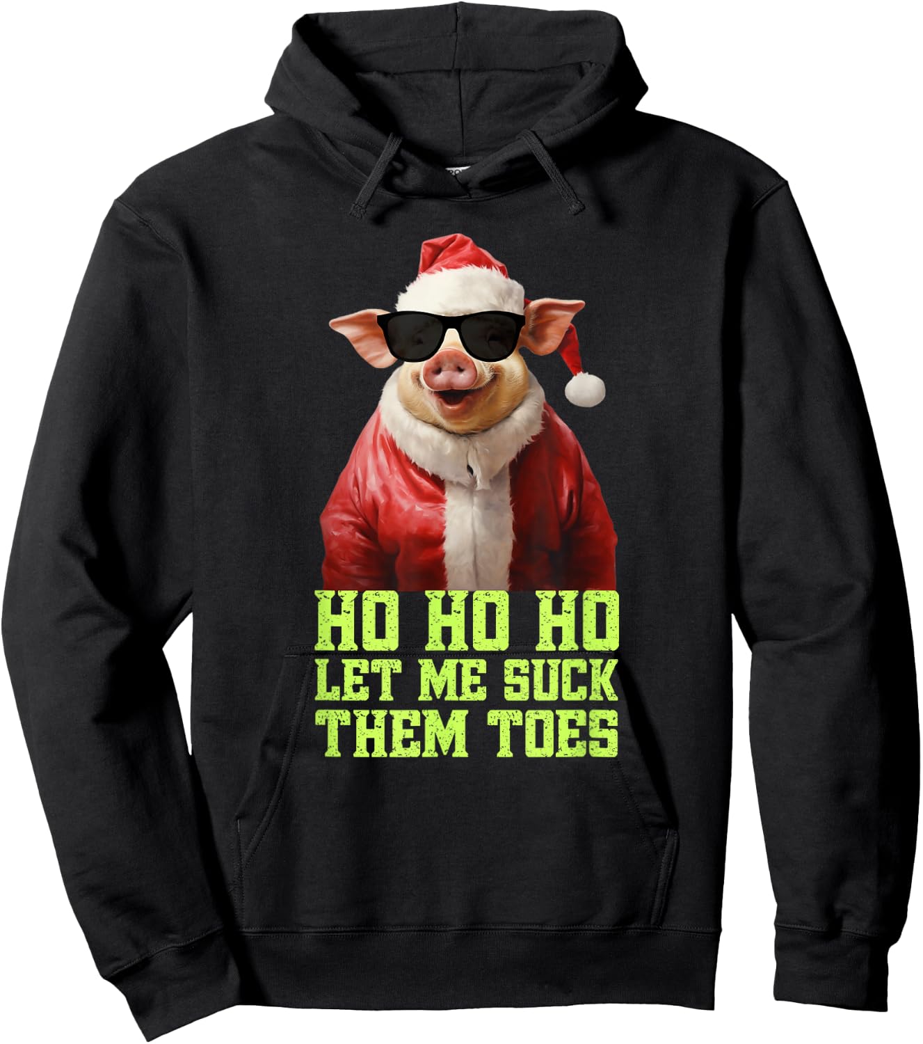 Hell Yeah I Suck Toes Weird Festive Embarrassing Christmas Hoodie - Hoodie | Black