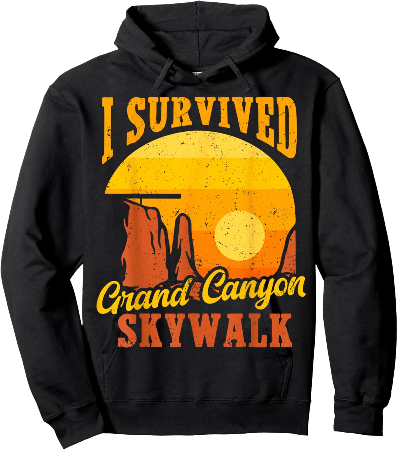 I Survived The Grand Canyon Skywalk Hiking & Camping Hoodie - Hoodie | Black