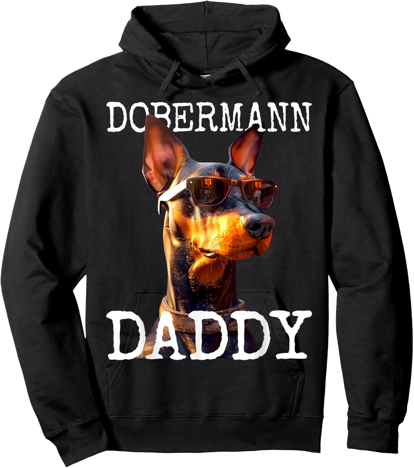 Dobermann Daddy Dogs Daddy Father's Day Dad Dobermans Hoodie - Hoodie | Black