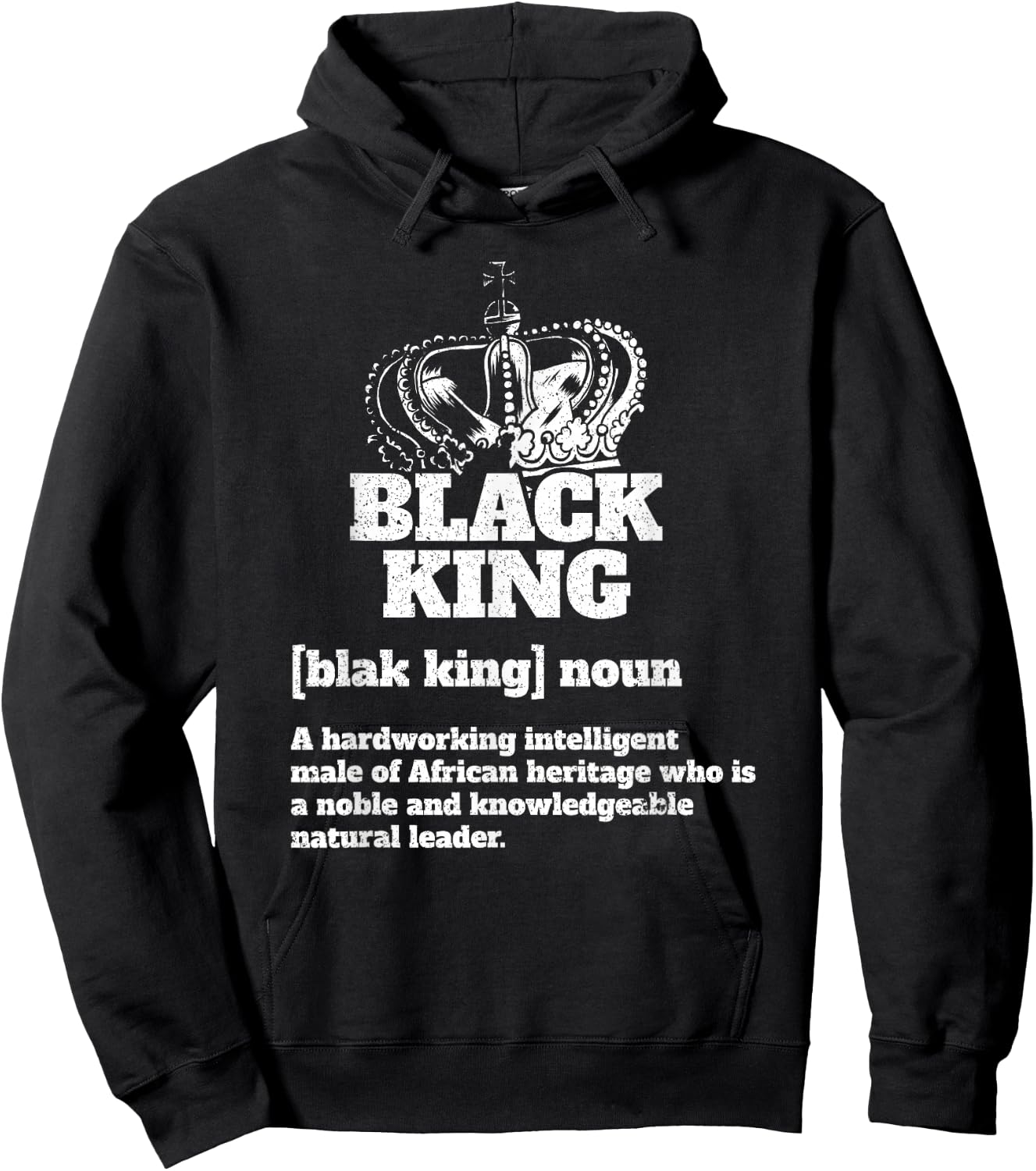 Black King Definition African American Pride Black History Hoodie - Hoodie | Black