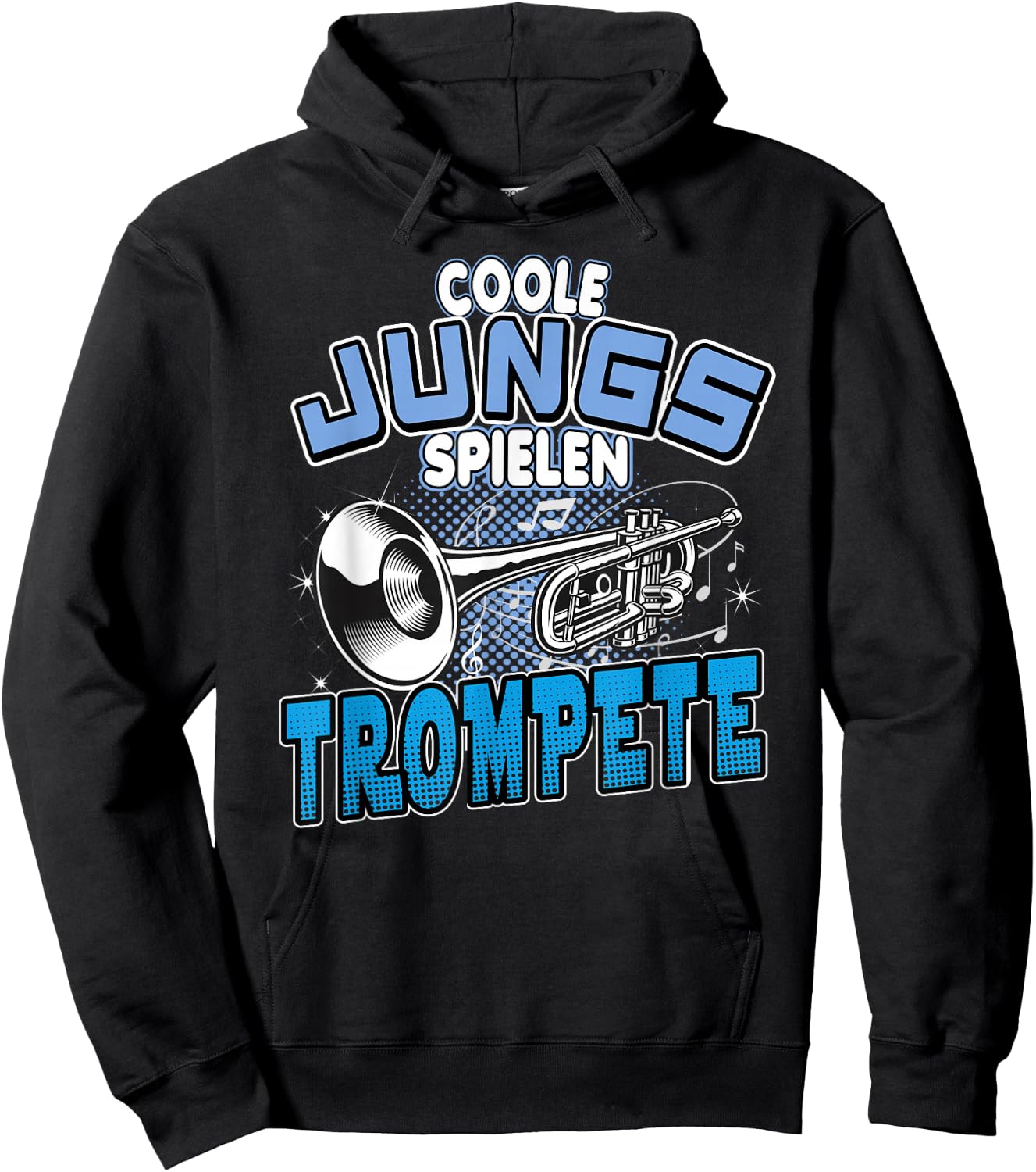 Cool Boys Play Trumpet , black, s Hoodie - Hoodie | Black