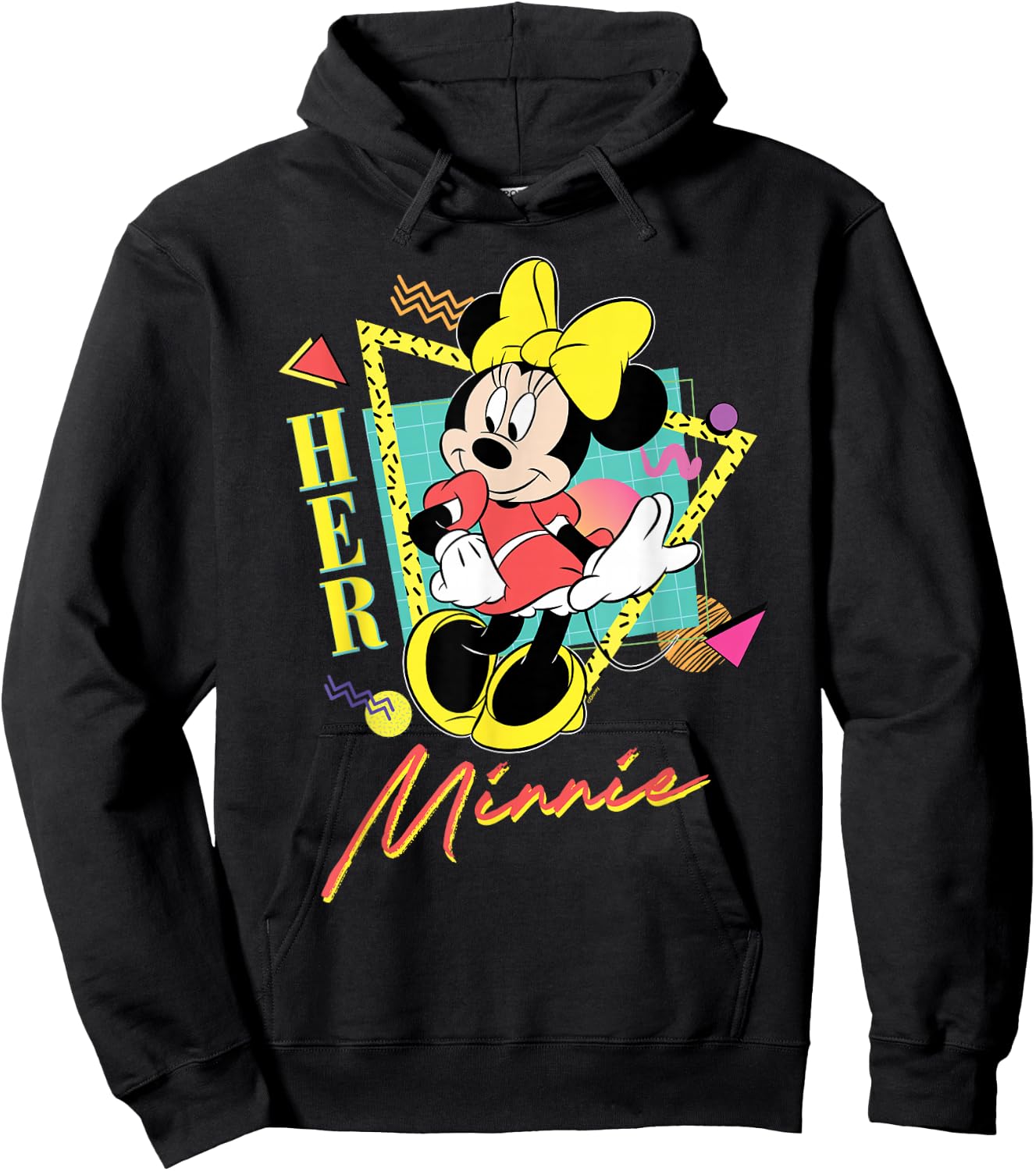 Disney Minnie Mouse Retro '90s Couples Matching Her Minnie Hoodie - Hoodie | Black