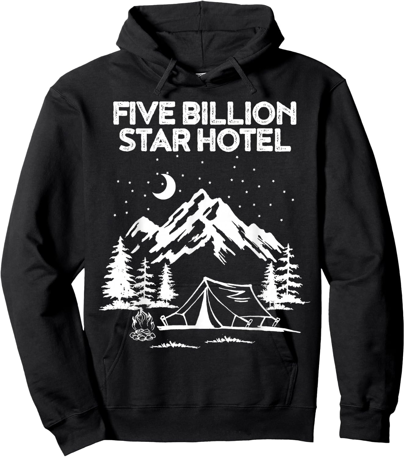 Five Billion Star Hotel for a Camping Fan Hoodie - Hoodie | Black