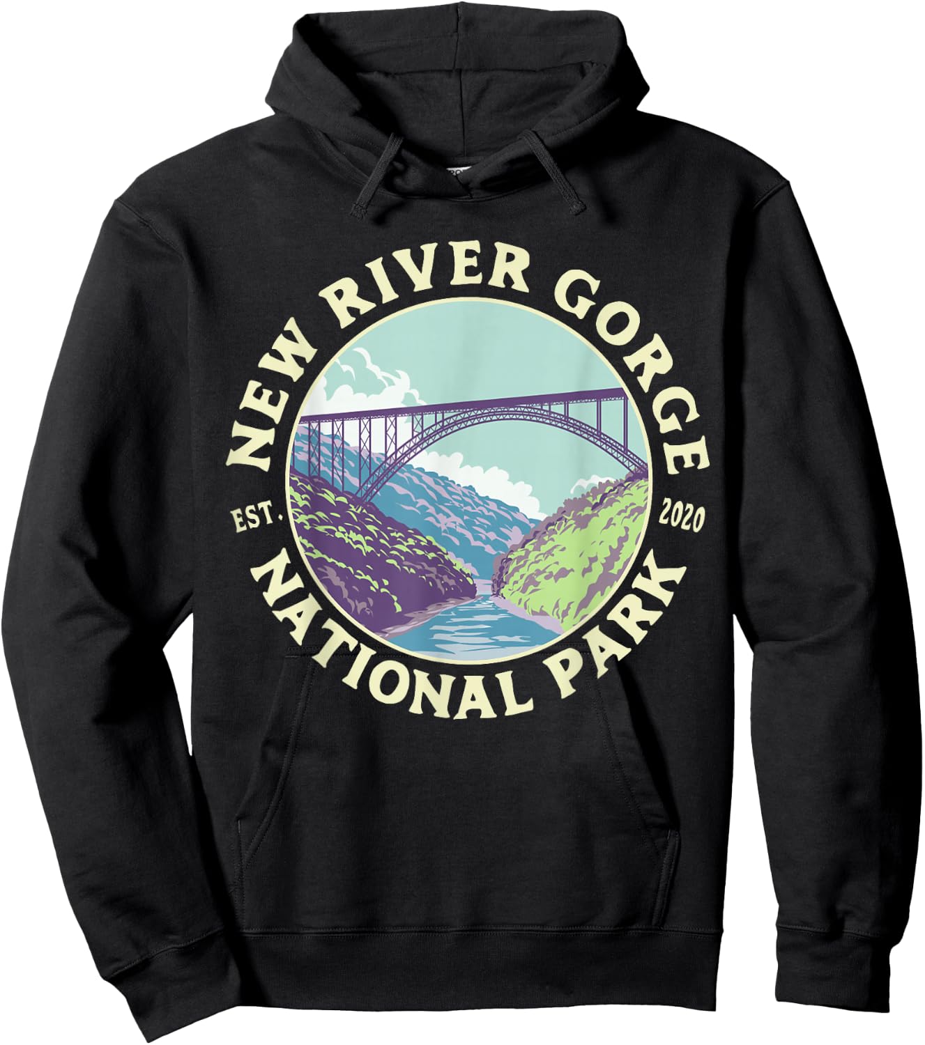 New River Gorge National Park and Preserve WV West Virginia Hoodie - Hoodie | Black
