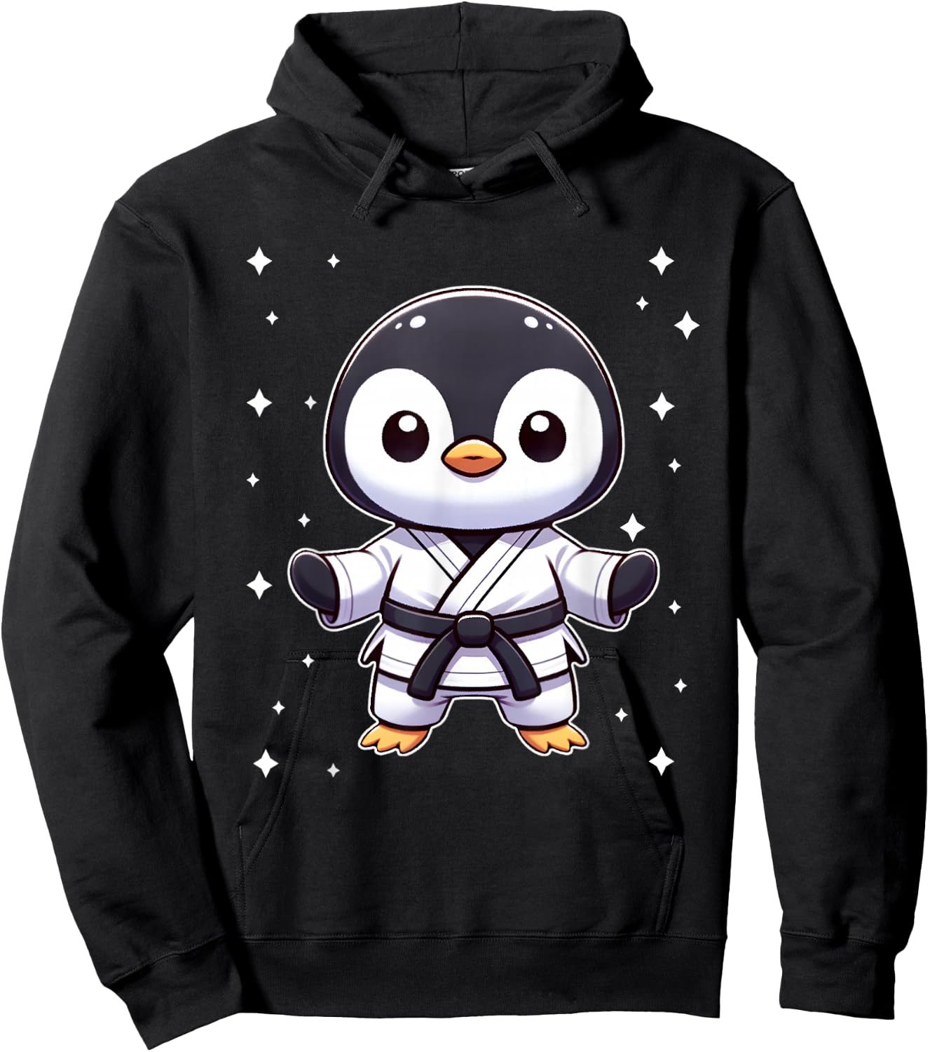 Cute kawaii karate penguin Martial Arts Hoodie - Hoodie | Black