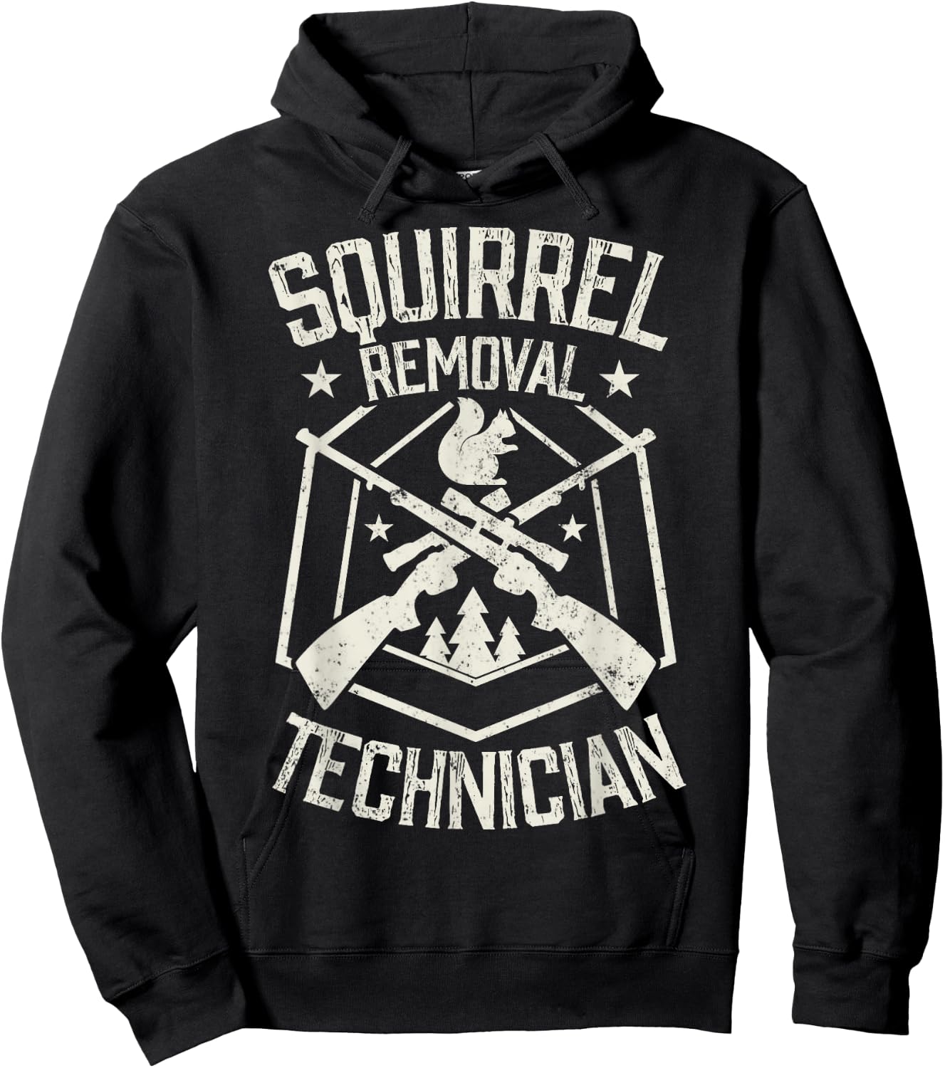 Squirrel Removal Technician Squirrel Hunting Hoodie - Hoodie | Black