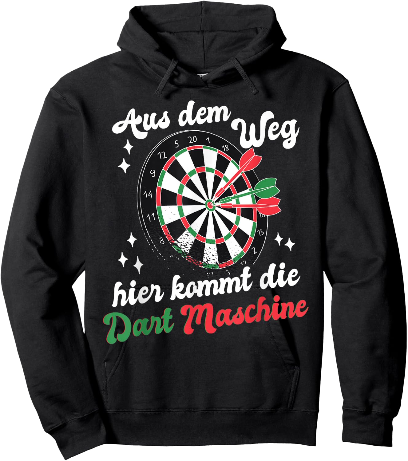 Aus Dem Weg Hier Kommt Dart Machine , black, s Hoodie - Hoodie | Black