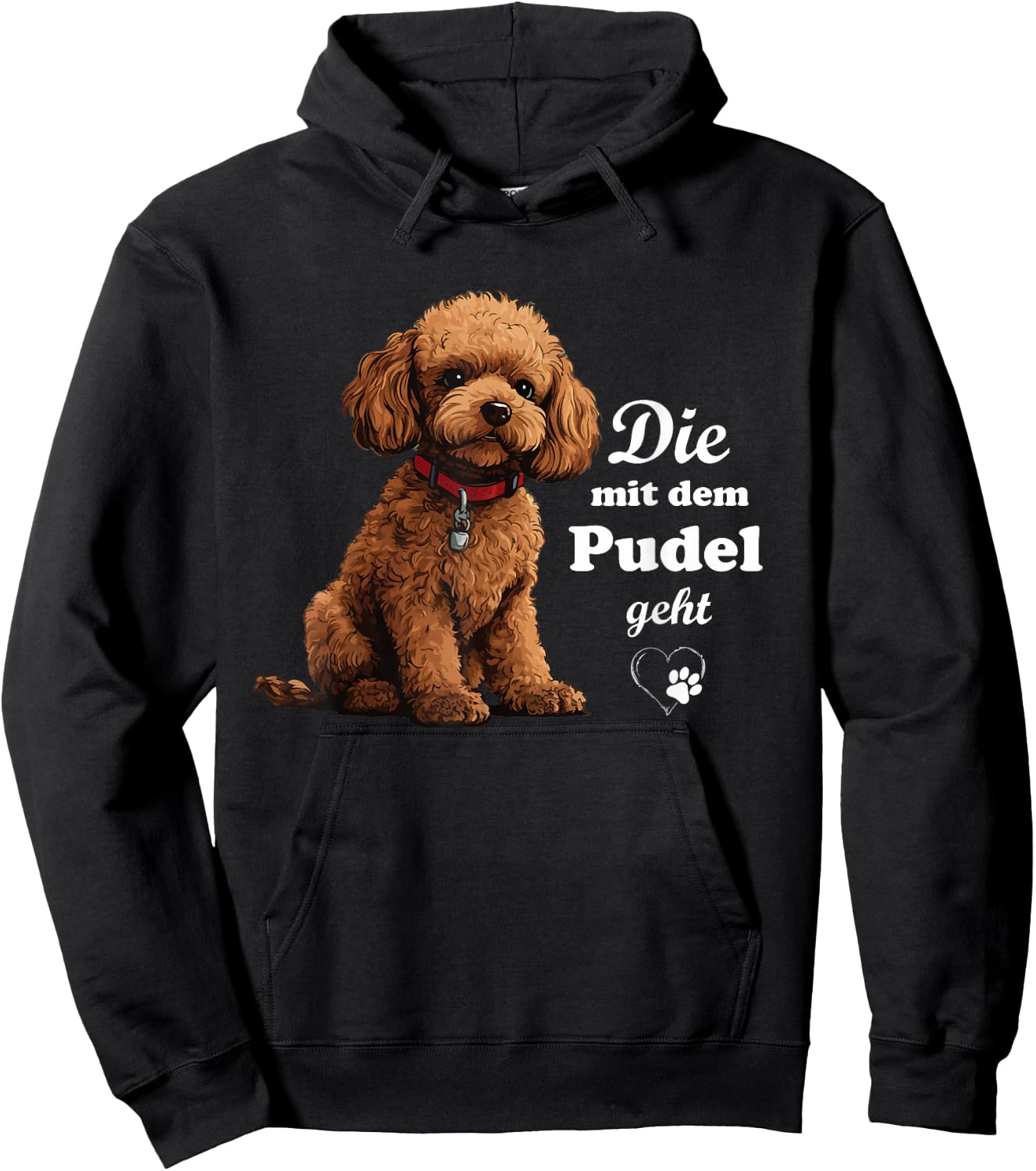 Dog Breed Poodle Design , black Hoodie - Hoodie | Black