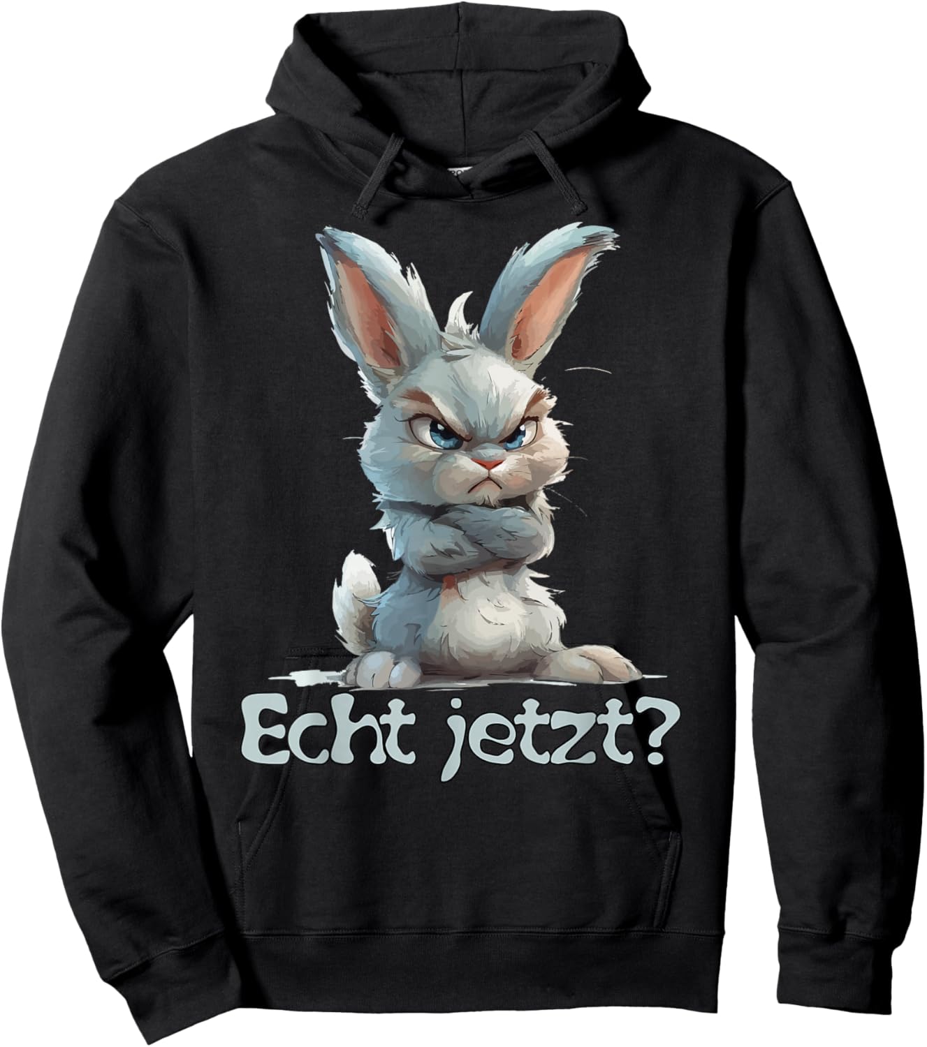 Lustiges Statement Kaninchen I Nein Hase echt jetzt? Hoodie - Hoodie | Black