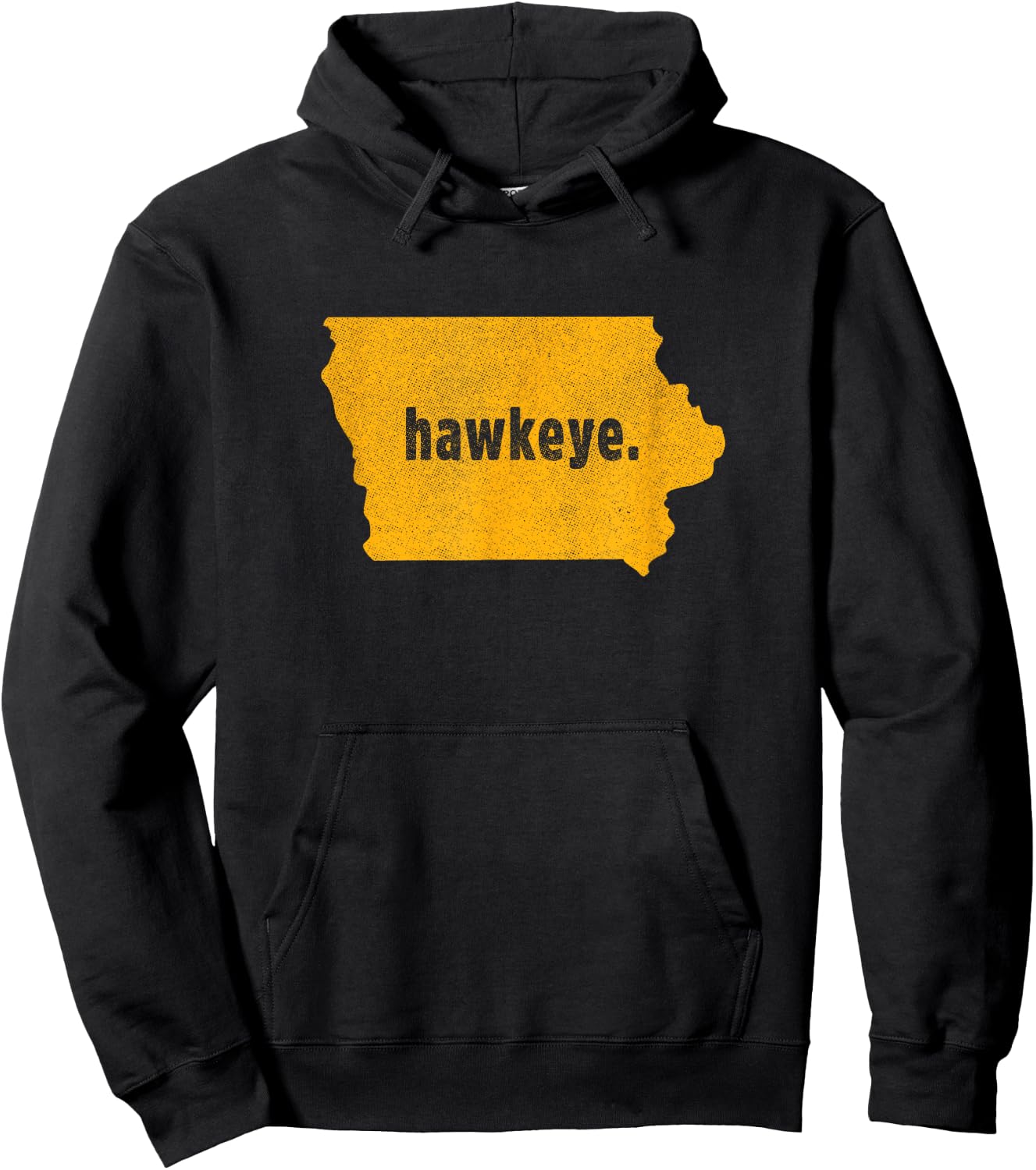 Iowa State Nickname "Hawkeye" [distressed] Hoodie - Hoodie | Black