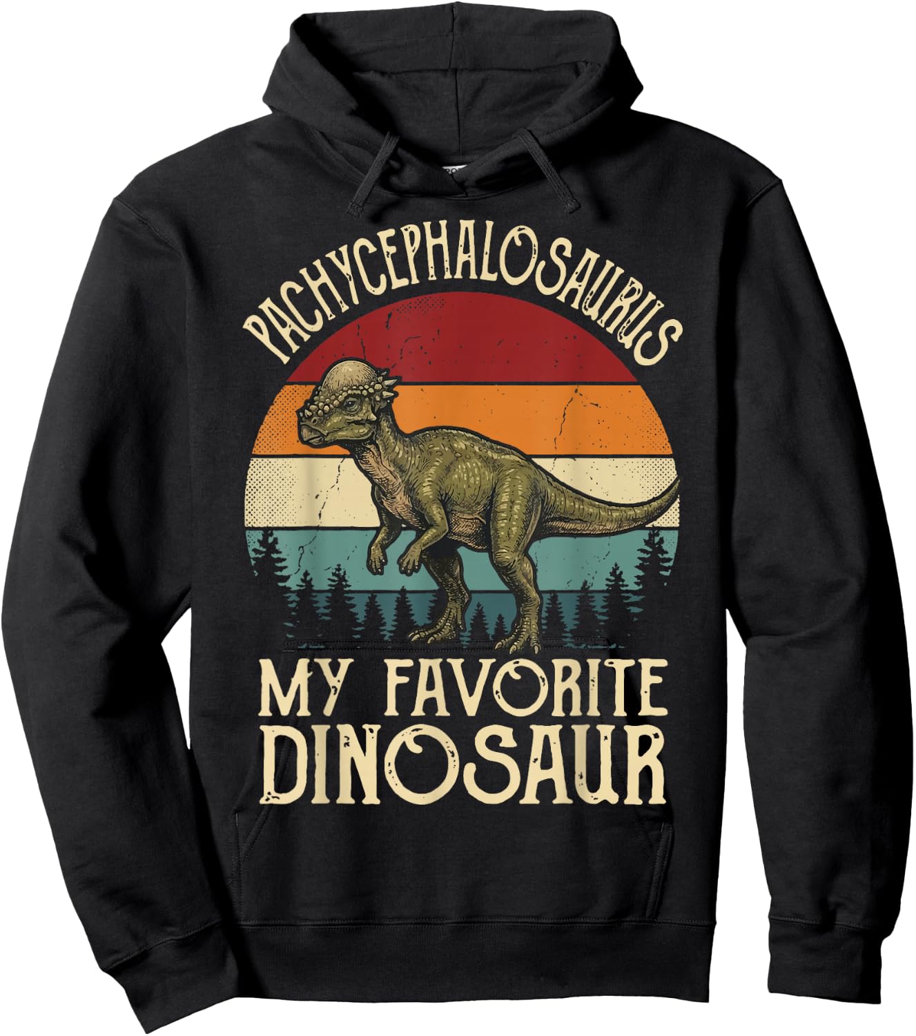 Pachycephalosaurus My Favorite Dinosaur Hoodie - Hoodie | Black