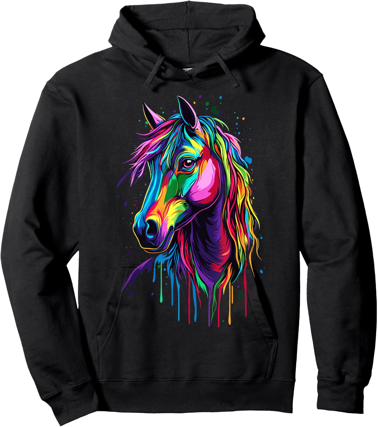 Pop Art - Colorful Horse Hoodie - Hoodie | Black