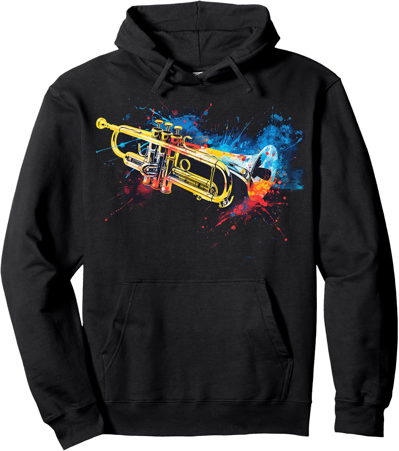 Men's, Women's and Children's Trumpet , black Hoodie - Hoodie | Black