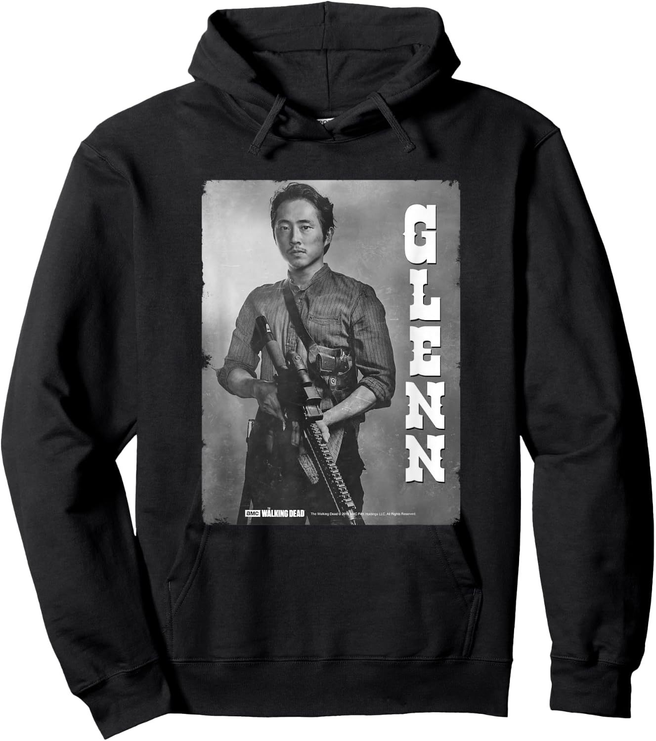 The Walking Dead Glenn Silver Portrait Hoodie - Hoodie | Black