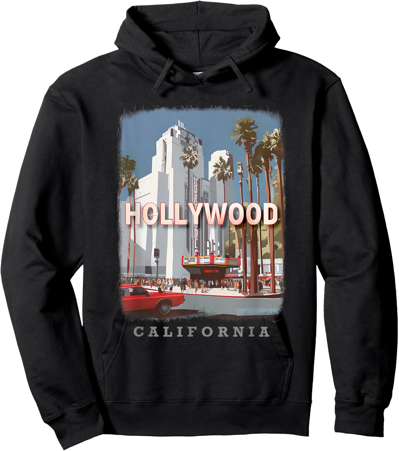 Hollywood California Los Angeles CA Hollywood Icons SD915 Hoodie - Hoodie | Black