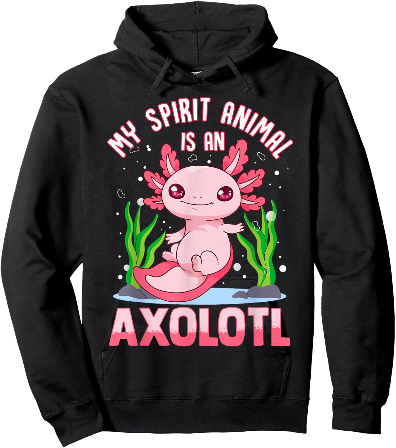 Axolotl Shirts For Girls Boys My Spirit Animal Is An Axolotl Hoodie - Hoodie | Black