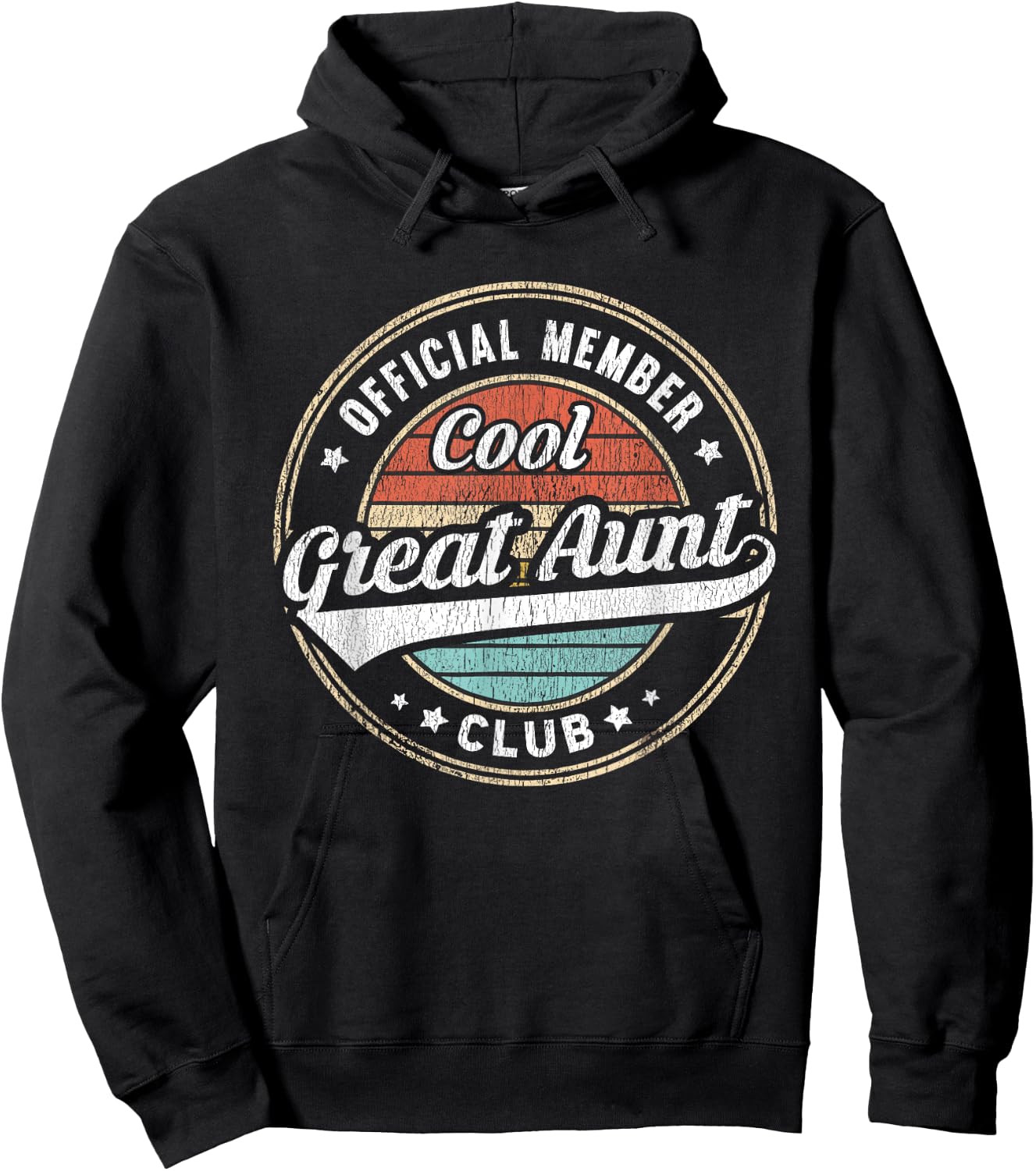 Official Member Cool Great Aunt Club Funny Great Aunt Hoodie - Hoodie | Black