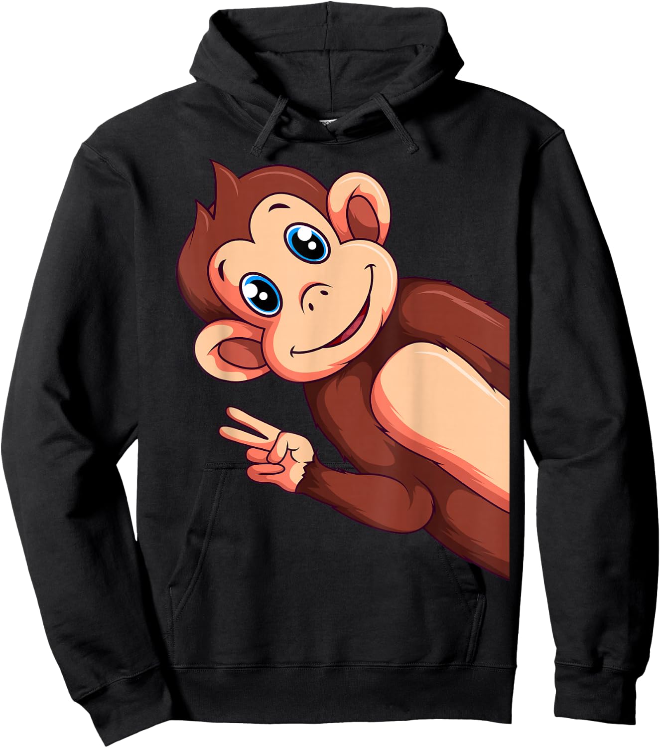 Affen Äffchen Jungen Mädchen Kinder Damen Hoodie - Hoodie | Black