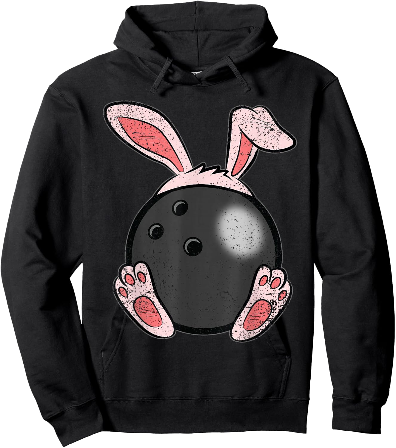 Easter Bowling Lover Bunny Ears Ball Cute Rabbit Sport Hoodie - Hoodie | Black