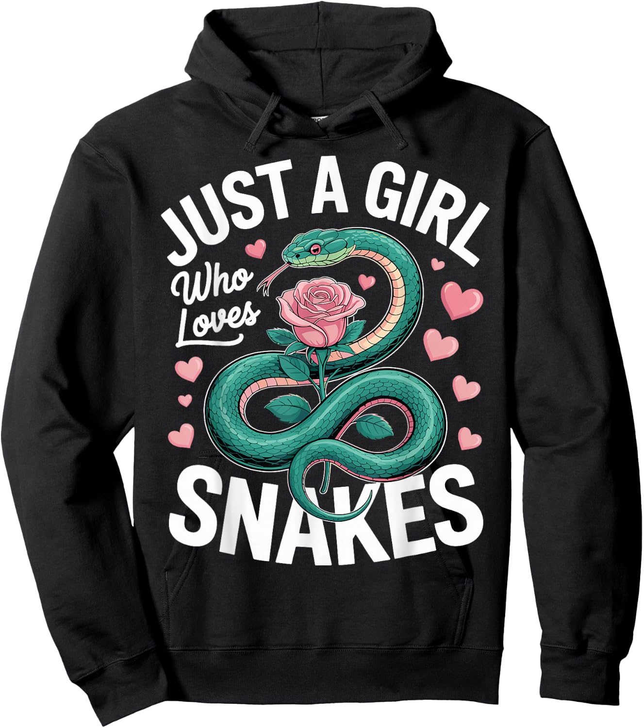 Snake Lover Just A Girl Who Loves Snakes Hoodie - Hoodie | Black